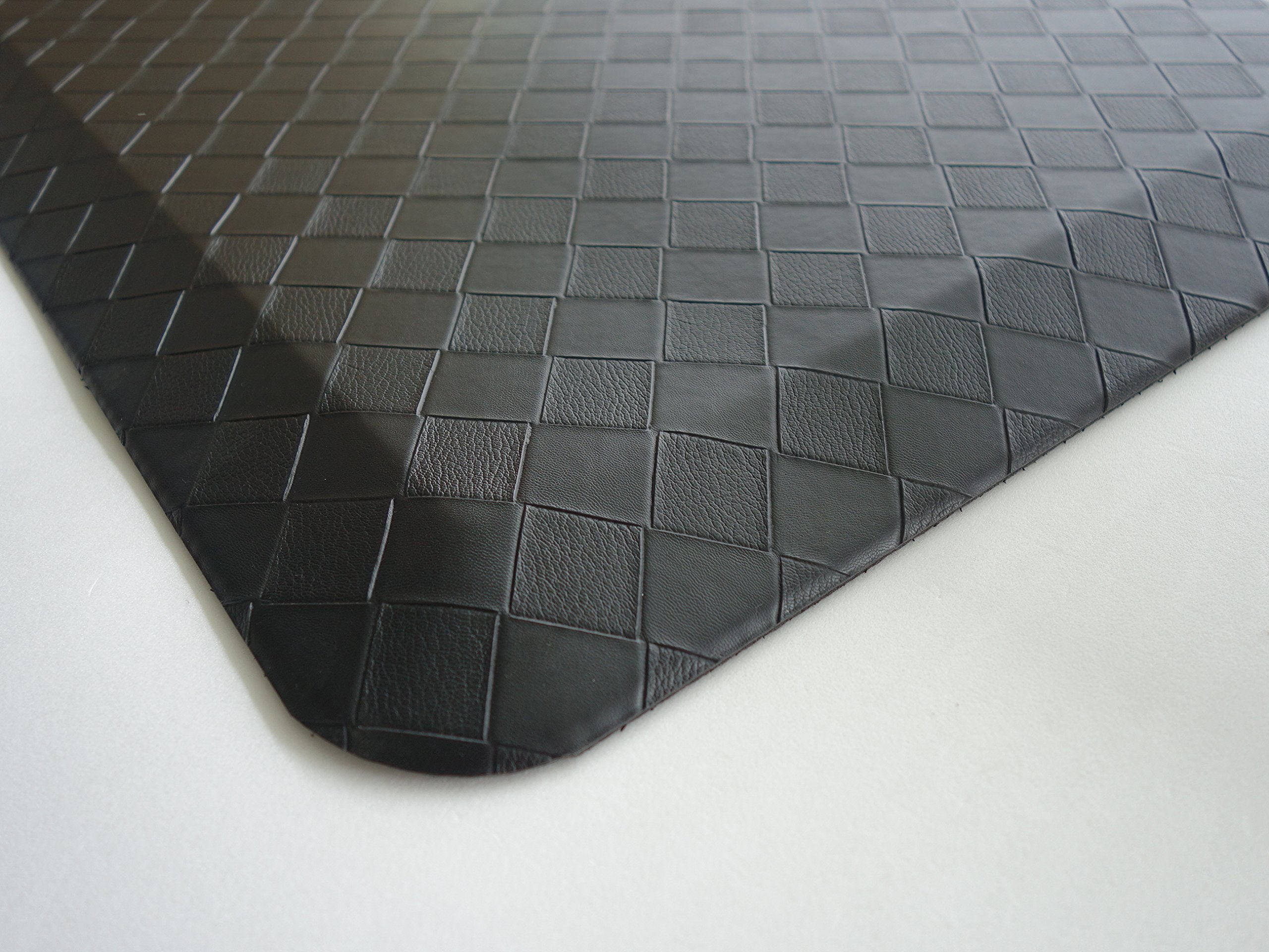 Elegant Comfort Anti Fatigue Standing Comfort Kitchen Mat - Oversized - Non-Slip Backing- Perfect For Kitchen 39 X 20 (Black)
