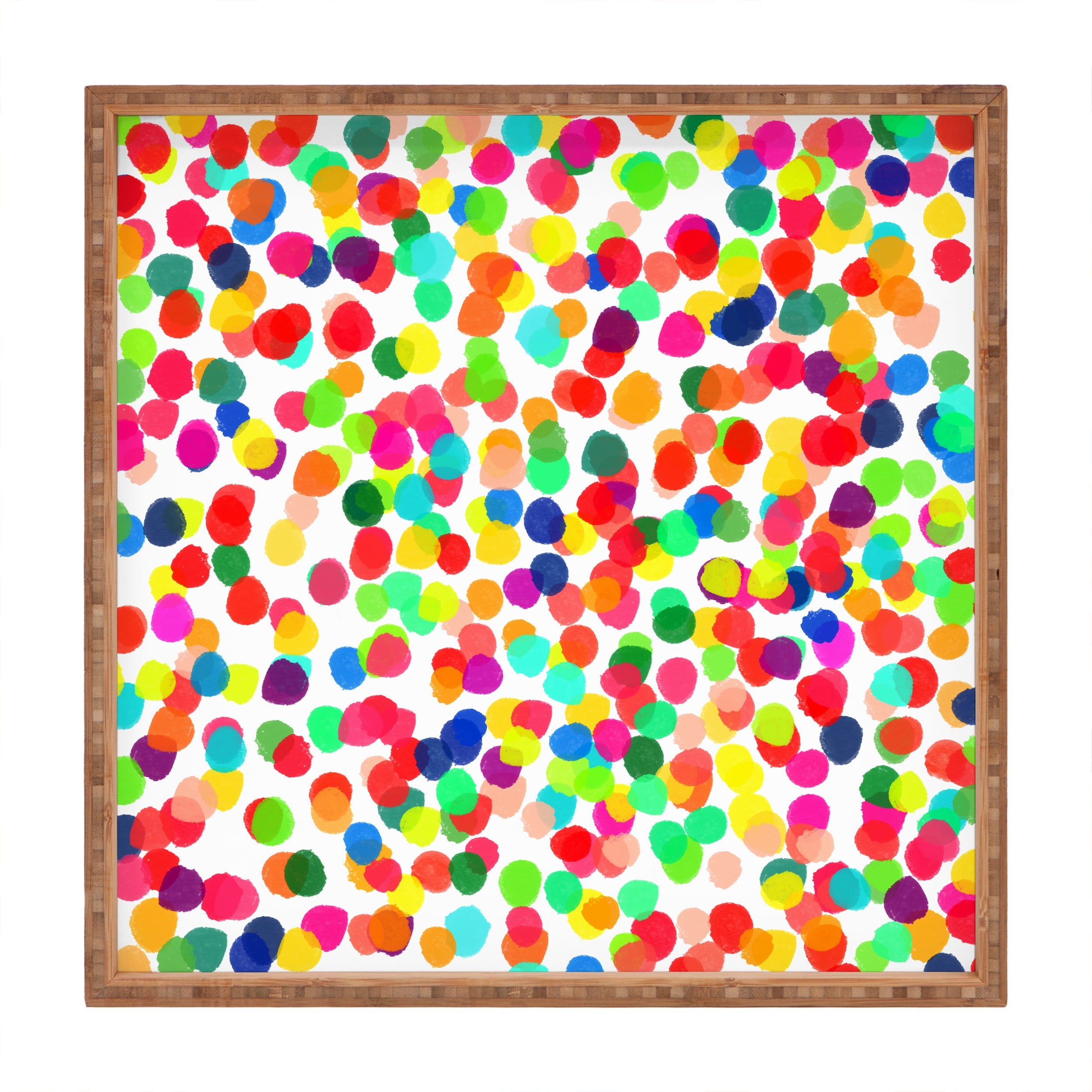 Deny Designs Rebecca Allen A Celebration 1 Indoor/Outdoor Square Tray, 12 x 12