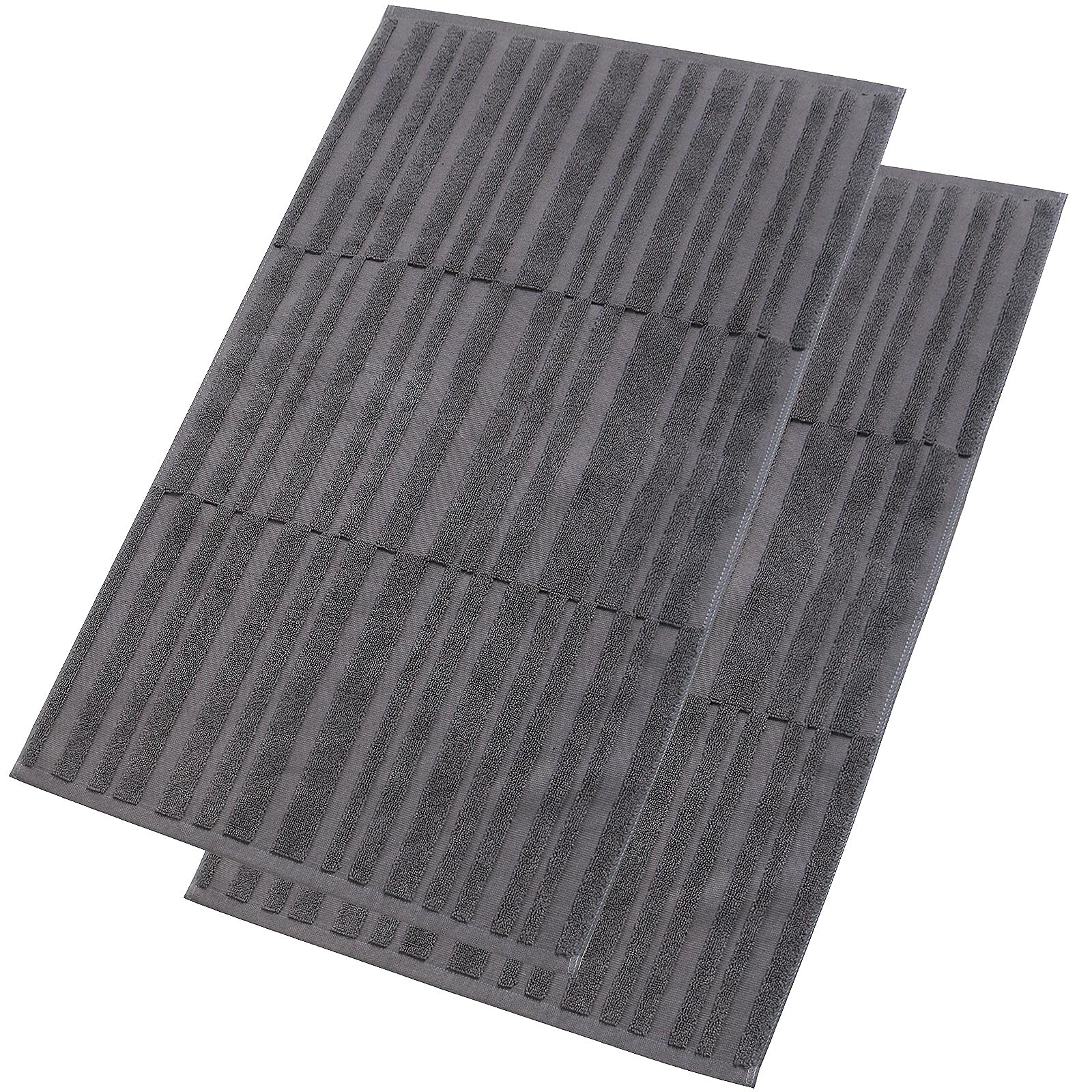 Semaxe Bath Mats Rugs Floor Towel Sets,100% Cotton Absorbent Hotel Spa Shower Mat, Machine Washable Fade Resistant Bathtub Mat,G