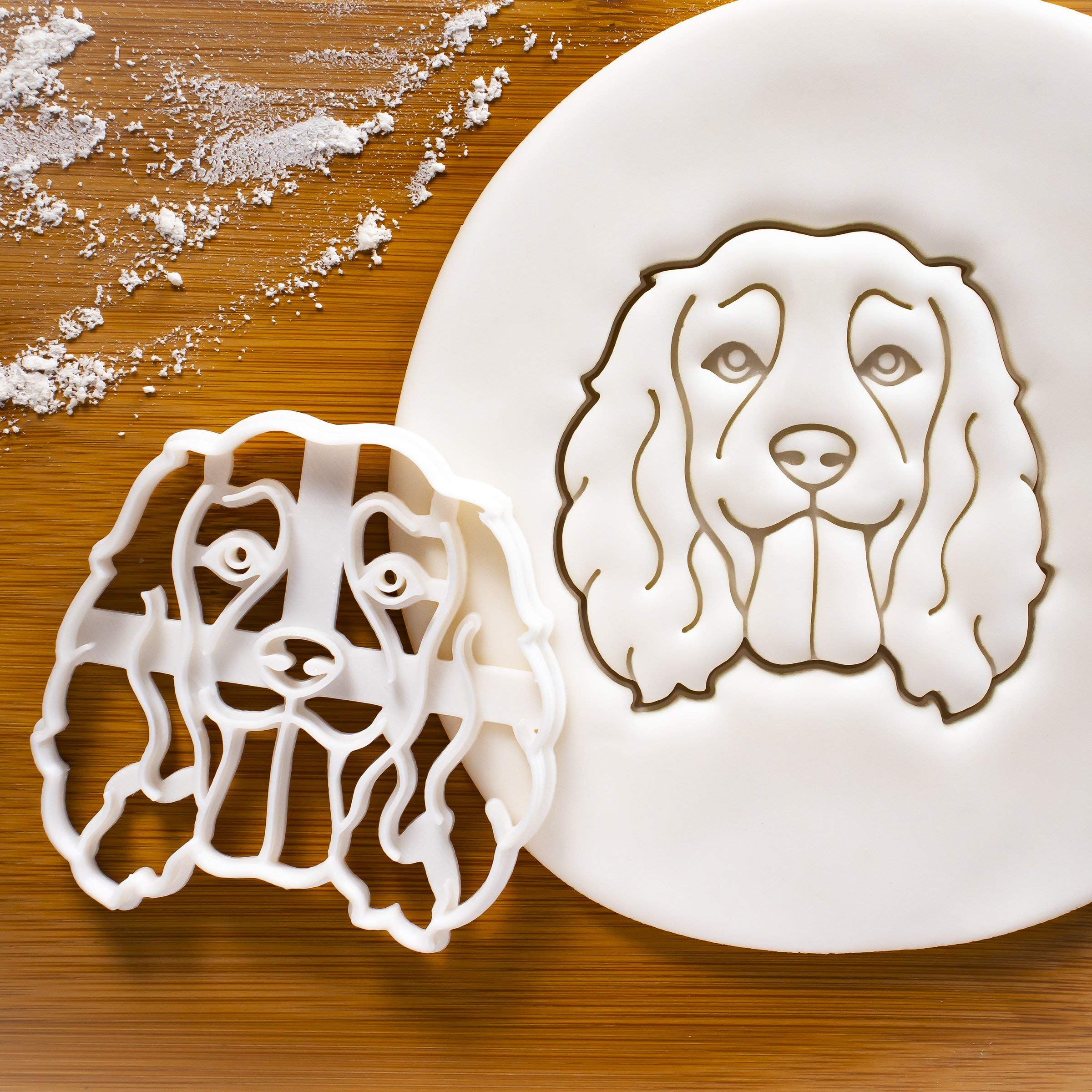 Set Of 2 Working Cocker Spaniel Cookie Cutters (Designs: Face And Silhouette), 2 Pieces - Bakerlogy