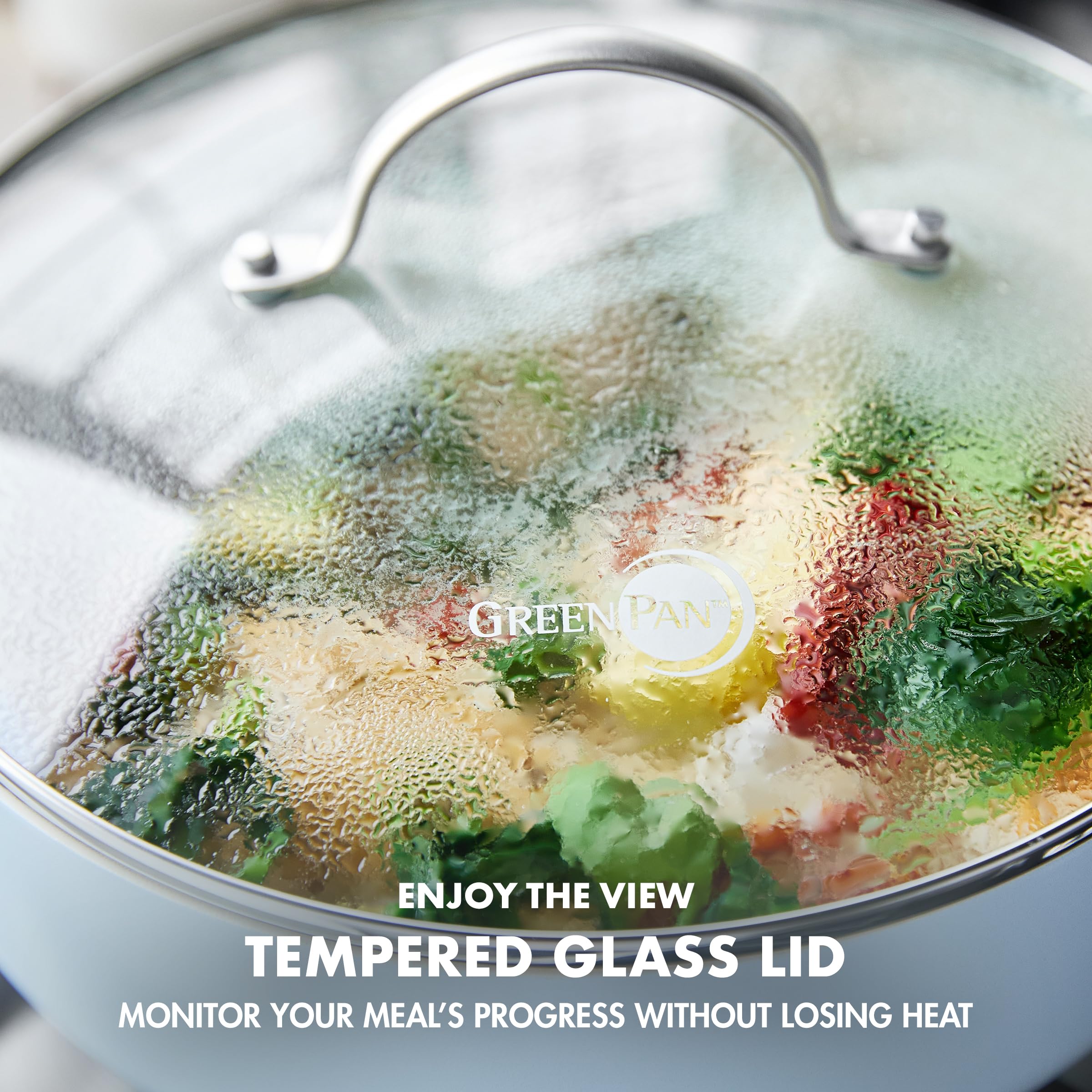 GreenPan Padova Hard Anodized Healthy Ceramic Nonstick, 10 Piece Cookware Pots and Pans Set, PFAS-Free, Dishwasher Safe, Light B