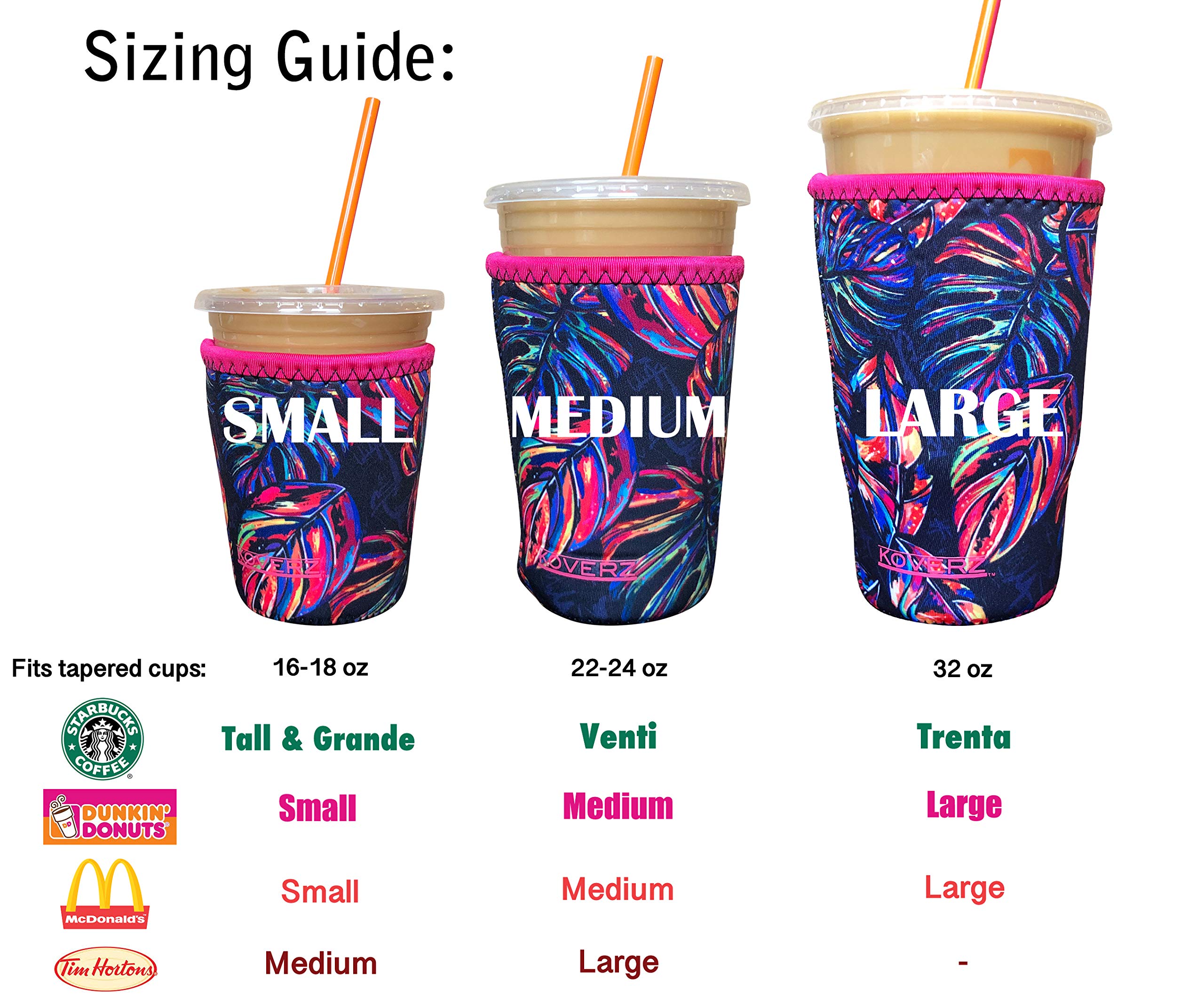 Koverz 3-Pack Iced Coffee Sleeve SET OF 3 - Blue Aquatint by Jason Mathias