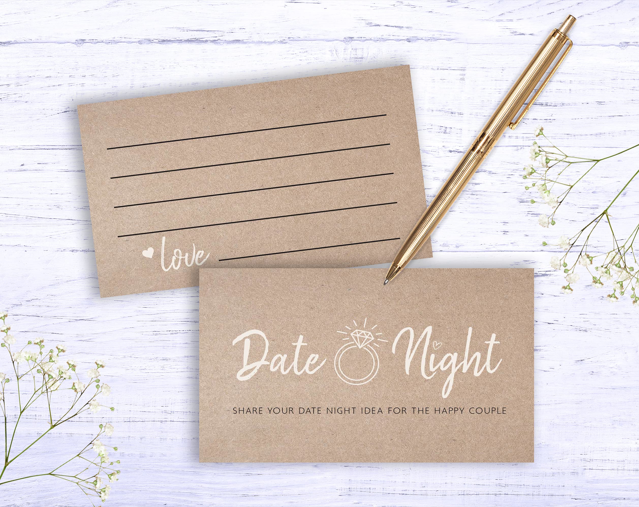 Your Main Event Prints Bridal Shower Games, Fun Activities, Kraft Minimalist Style (Date Night Game)