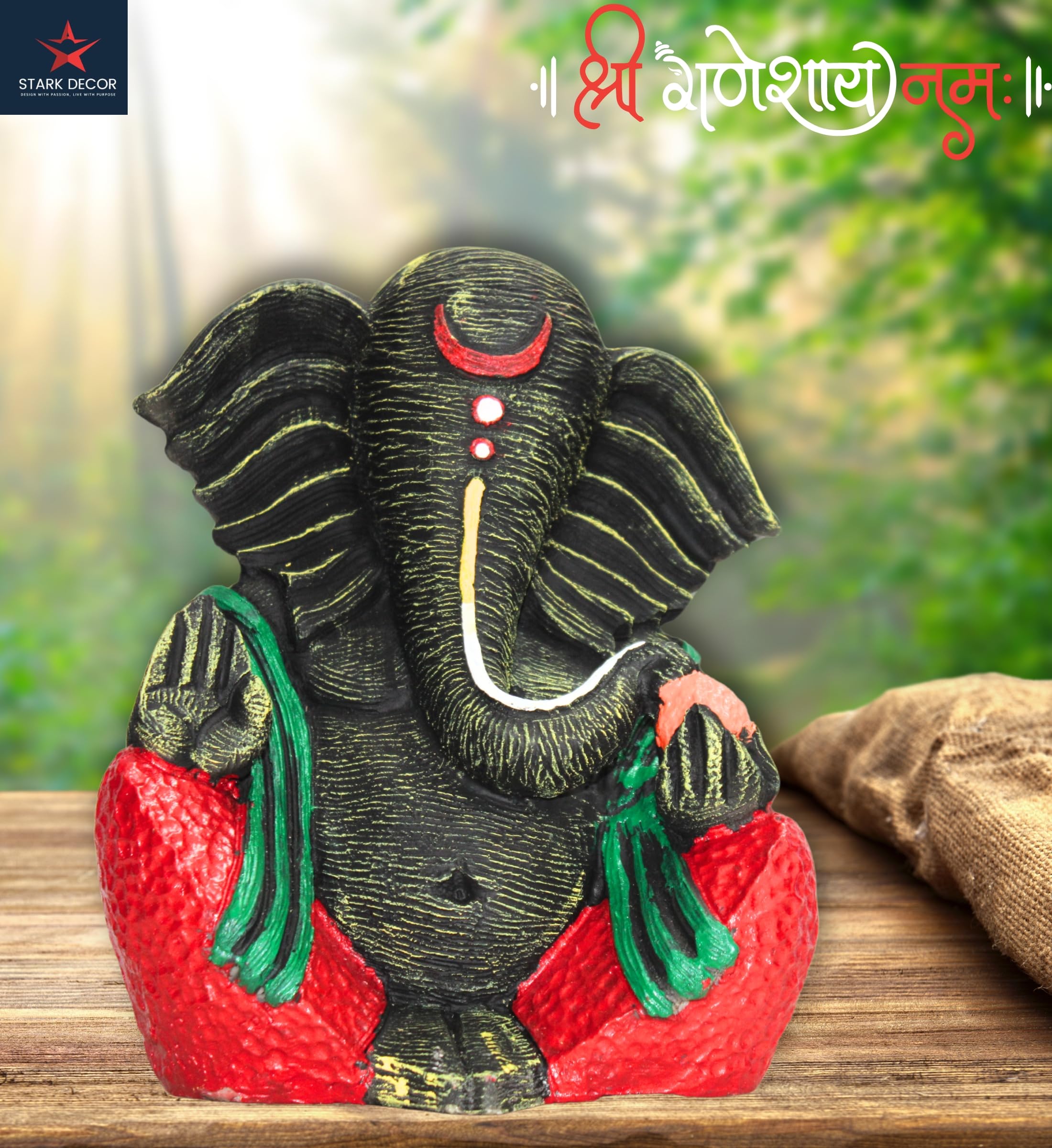 Stark Dcor Regal Ganesh Showcase Foundationganpati Idol For Home Decor Puja Lord Ganesh Statue Gift For Office Desk Puja Room Fi