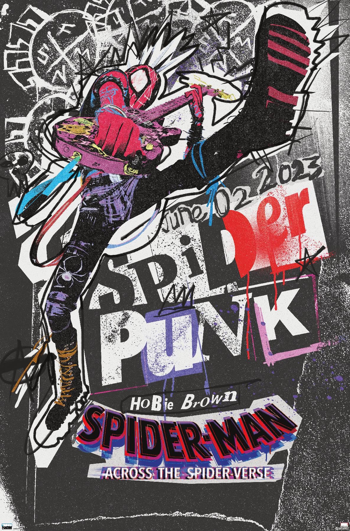 Trends International Marvel Spider-Man: Across The Spider-Verse - Spider-Punk One Sheet Wall Poster, 22.37'' X 34.00'', Premium
