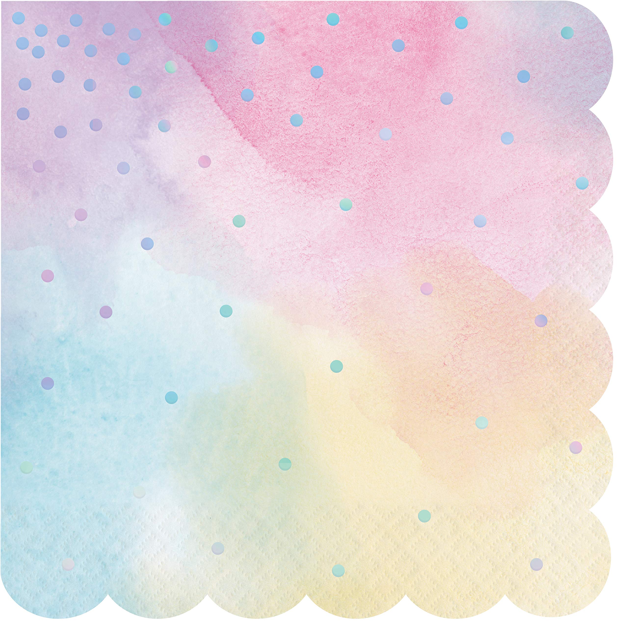 Creative Converting Iridescent Luncheon Napkin, Shaped, 0.055X12.75X12.875Inc