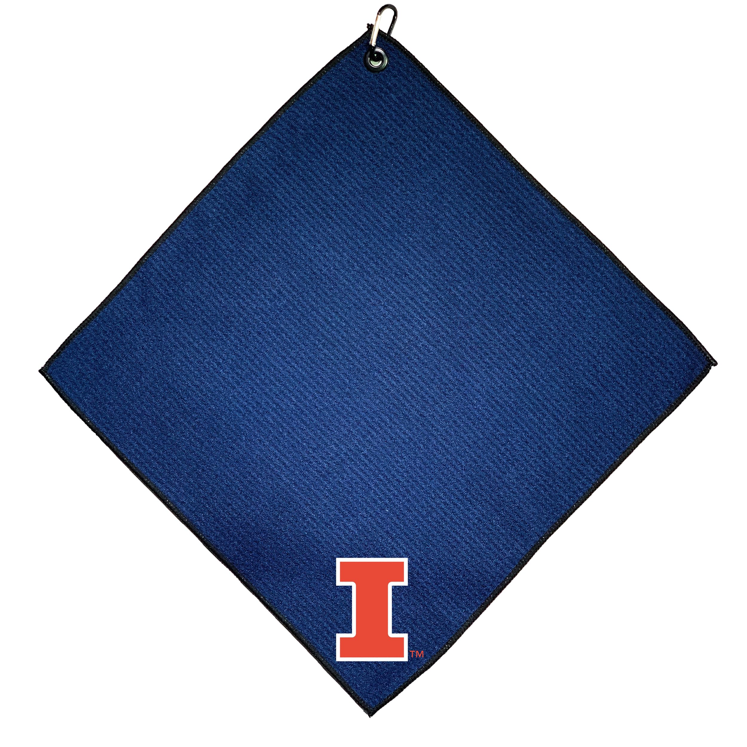 Team Golf NCAA Illinois Fighting Illini Microfiber Golf Towel, 15x15 (Multicolor)