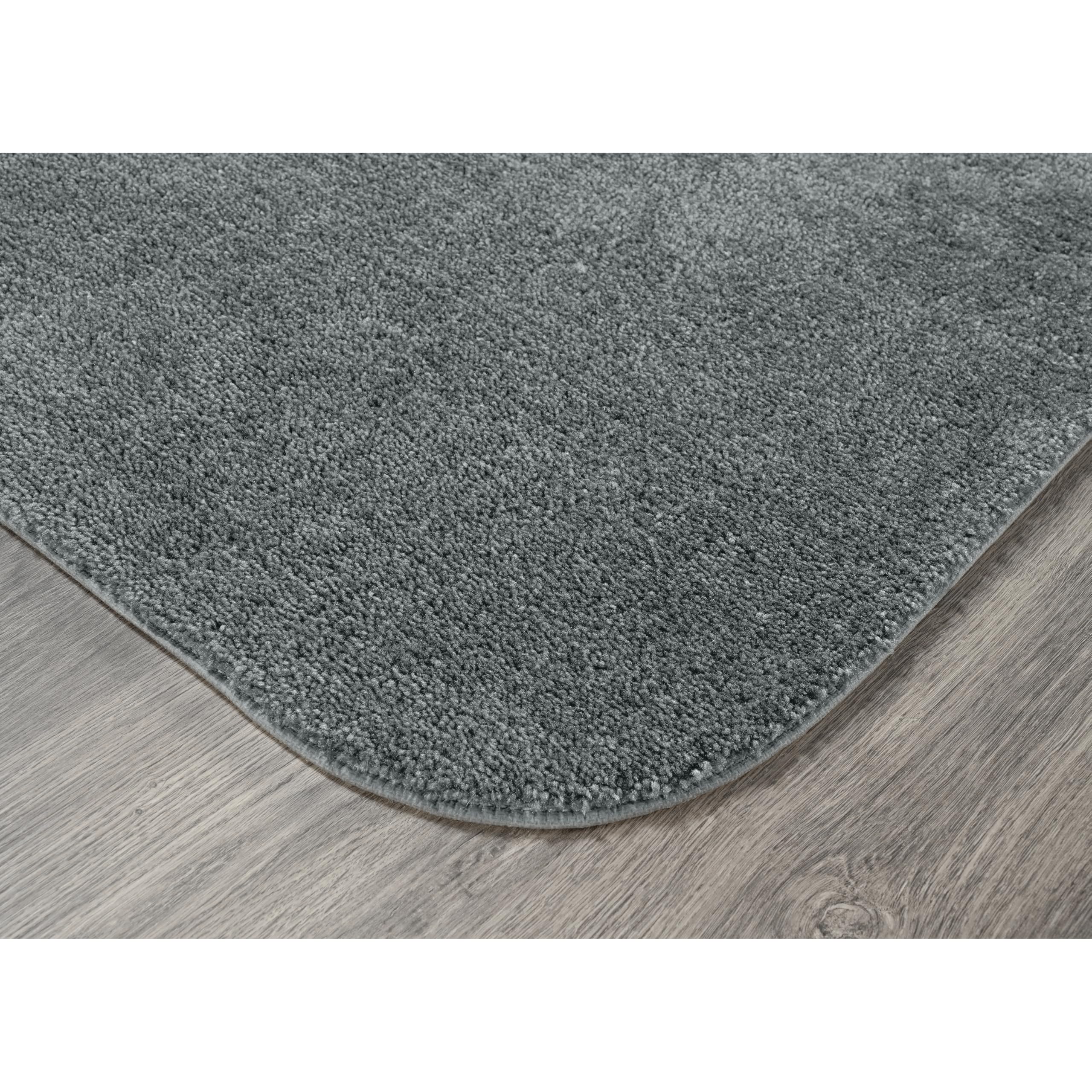 Garland Rug Traditional Nylon Washable Dark Gray 3 Bath Rugs (17 X 24, 21 X 34, 21 X 34) - Soft, Absorbent, And Styl