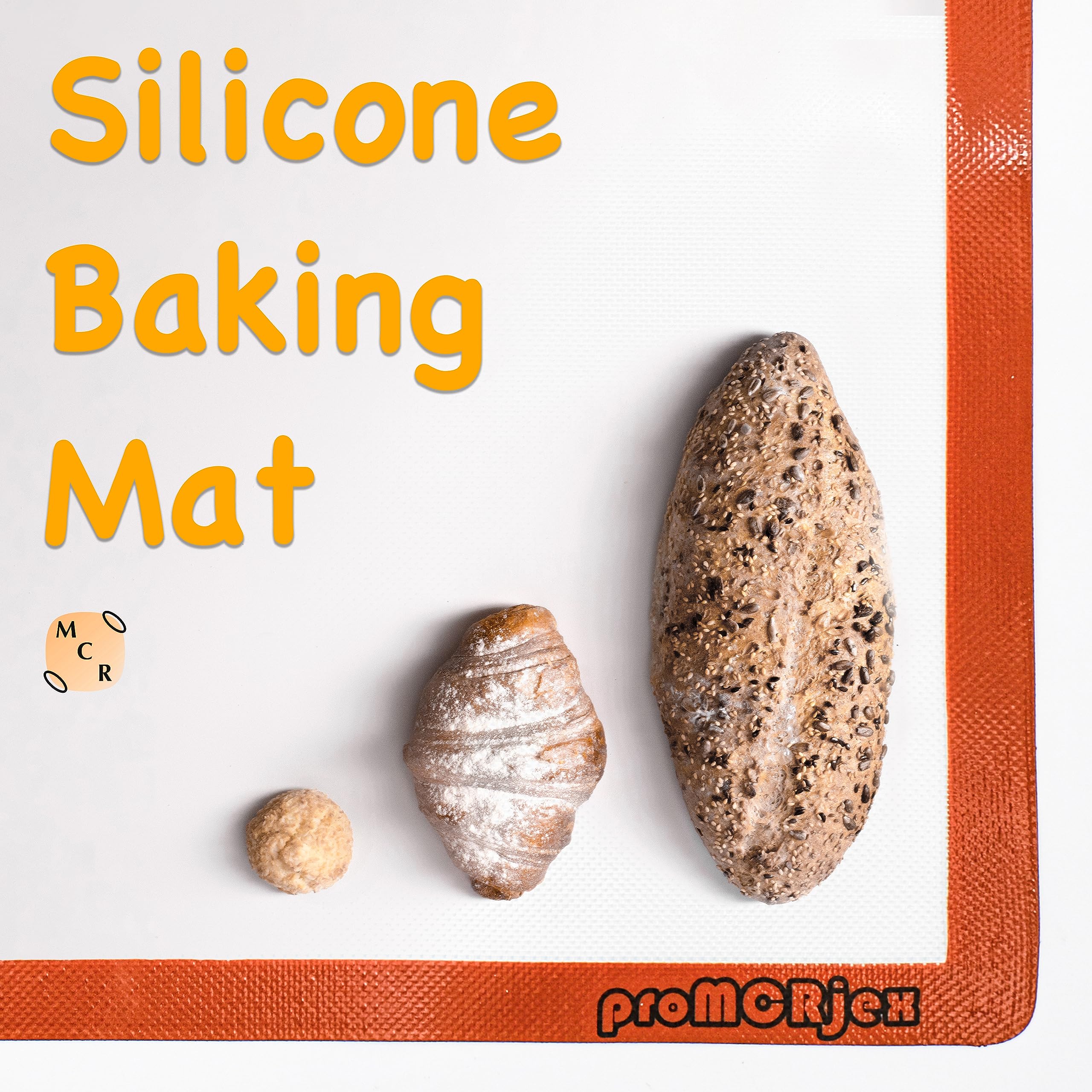 Promcrjex Silicone Baking Mats Full Sheet Non-Stick Cookie Sheet Large Silicon Baking Mat Set (16''X 24'' Pack Of 2)