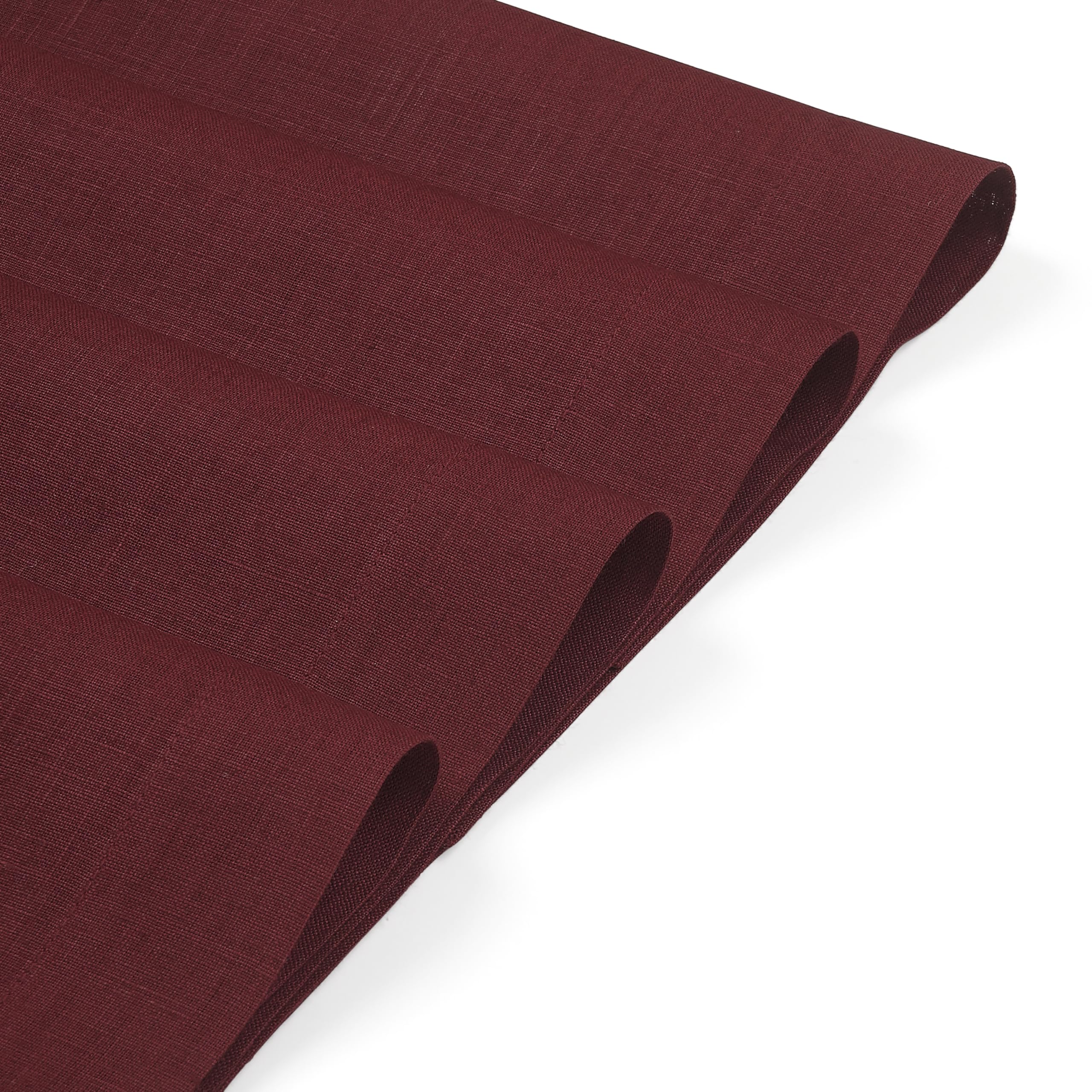 D'Moksha Homes Linen Placemats Set Of 4-100% Pure Linen Dark Red Placemats 14 X 19 Inch - Washable Dark Red Placemats For Spring