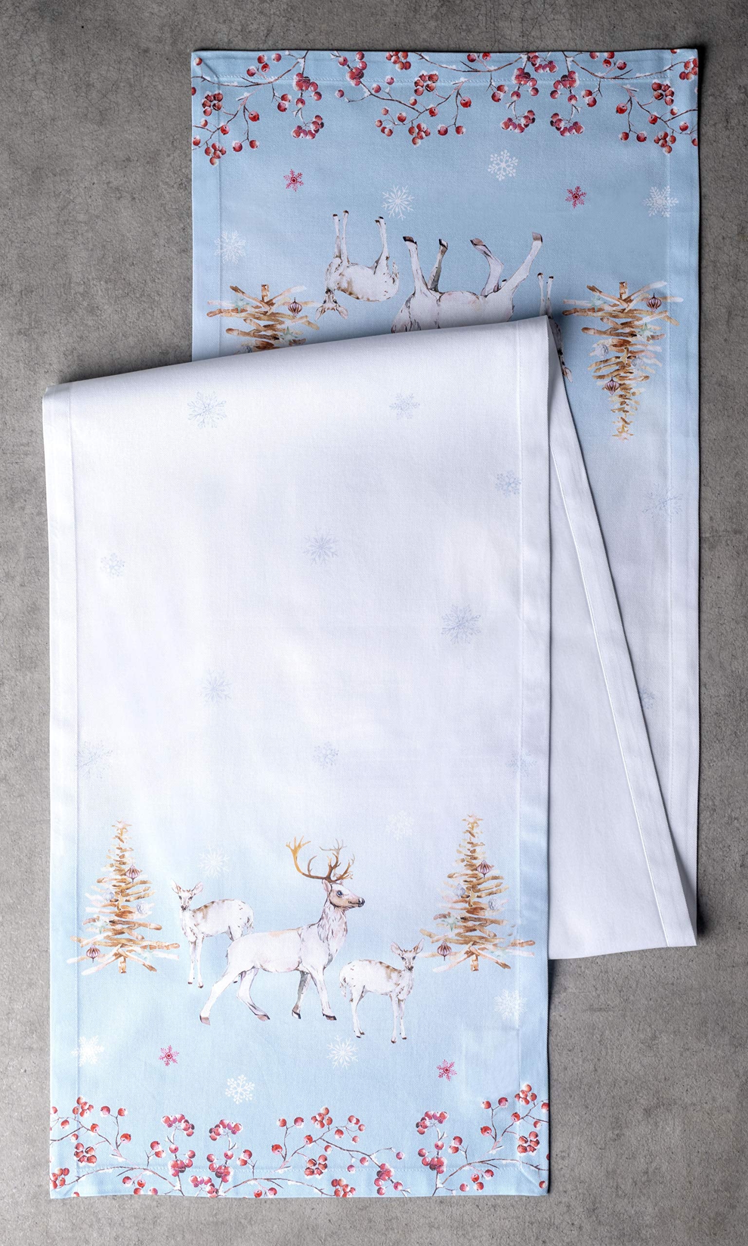 Maison D' Hermine Tablerunners 100% Cotton Decorative Tablerunner Table Cover, Holiday, Dinner & Dining, Fairytale Forest (Singl