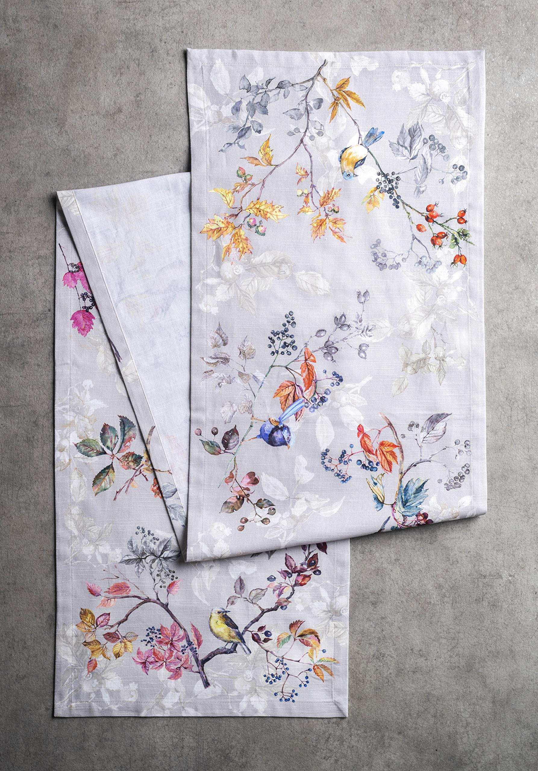 Maison D' Hermine Table Runner 100% Cotton 14.50Inch X 60Inch Decorative Table Runners, Dining, Kitchen, Parties & Camping, Equi