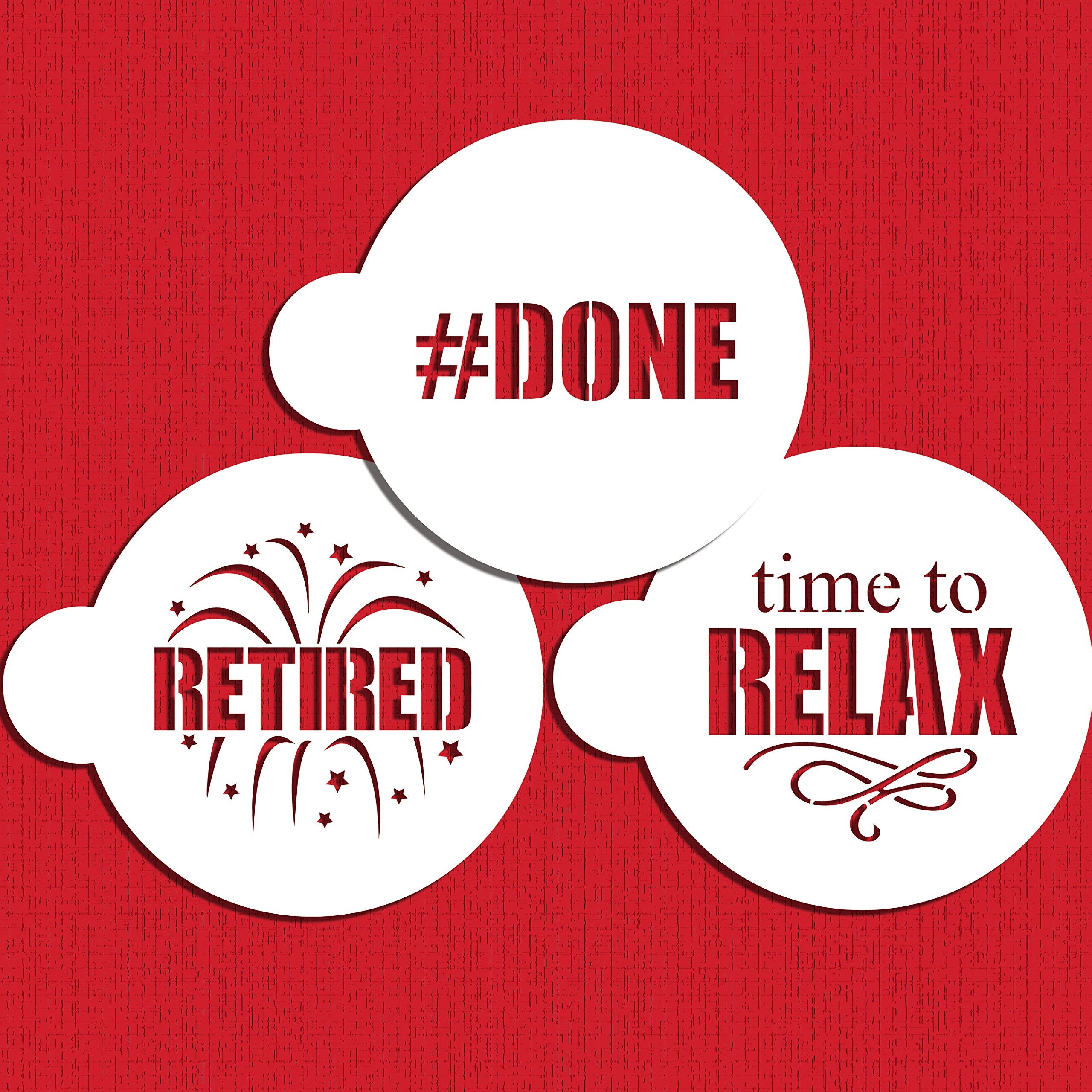 Retired Cookie Stencil Set | Retirement Gifts For Men Women | Retirement Party Decorations | Retirement Decorations For Coworker