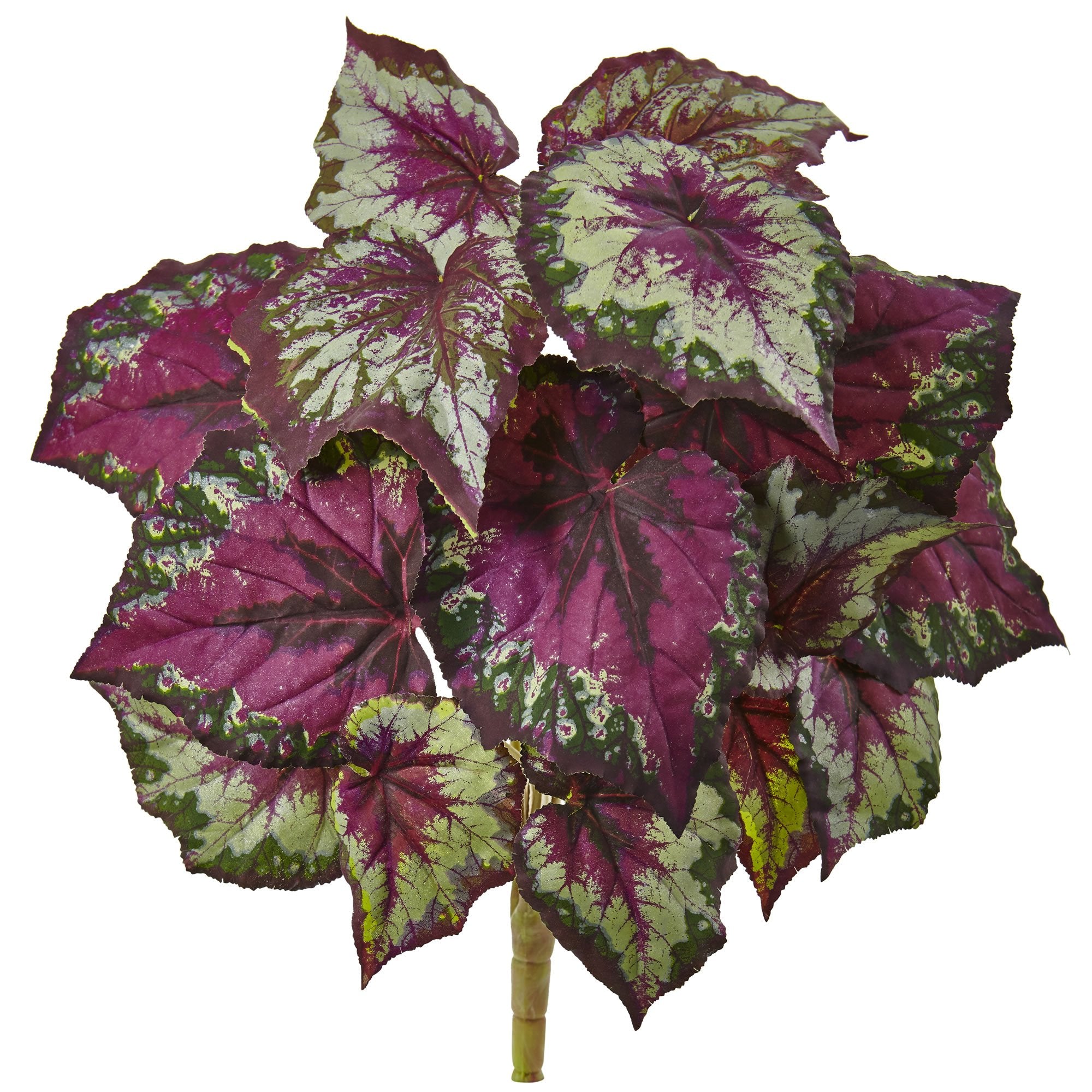 Nearly Natural Wax Begonia Bush (Set of 6)