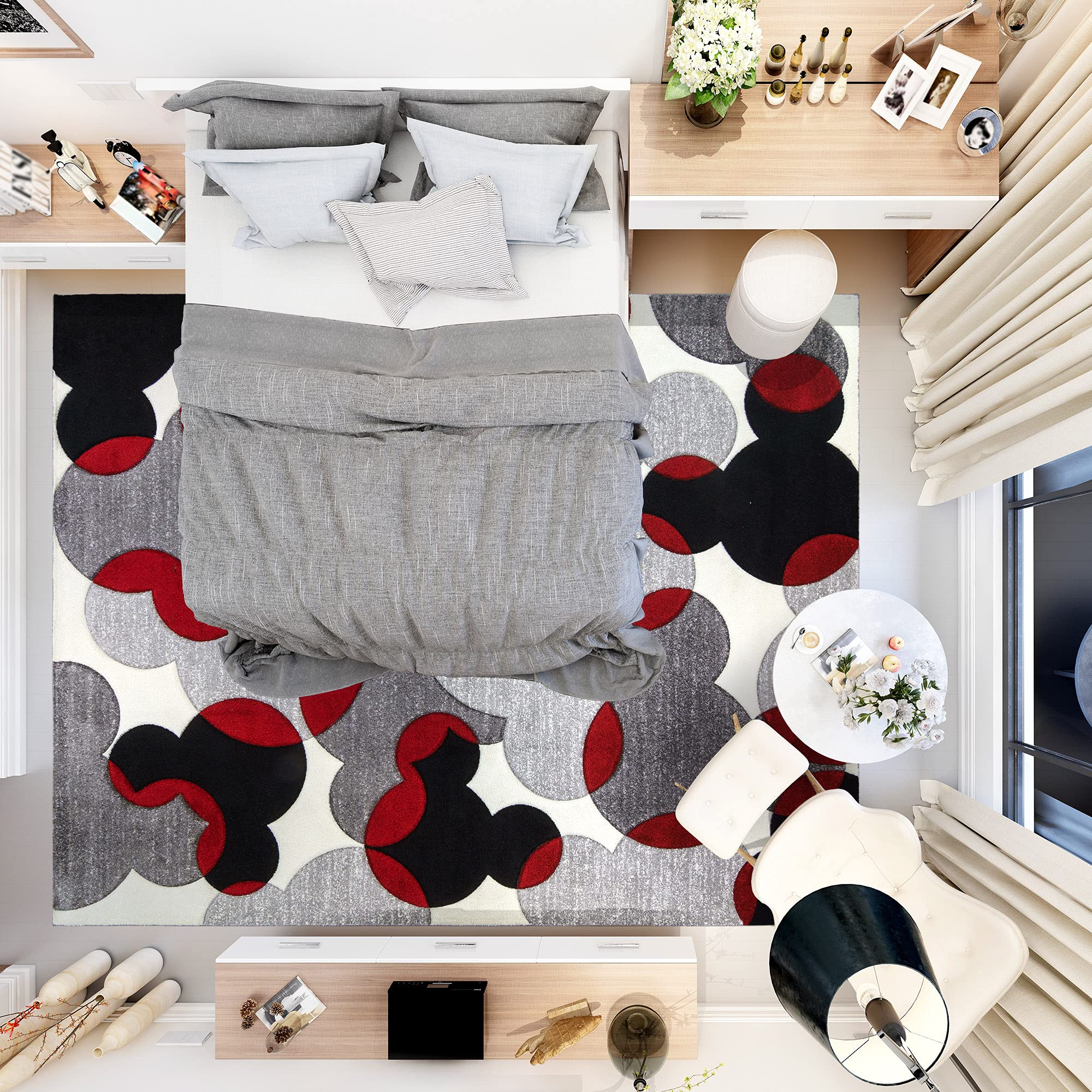 Gertmenian Disney Mickey Mouse Rug Textured Floor Mat Perfect Carpet for Living Room Dining Room Playroom Study Area 8x10 Large,