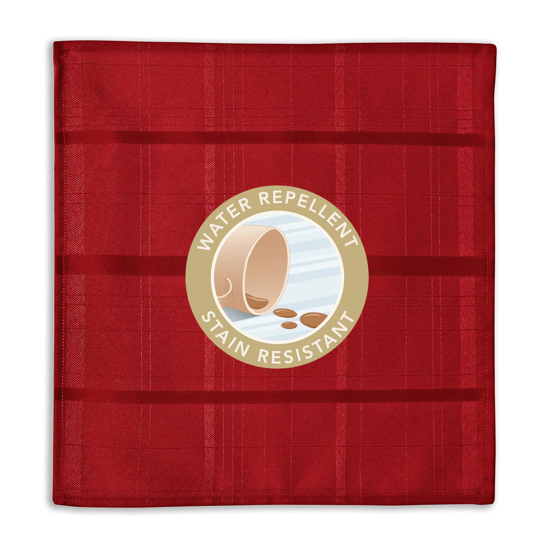 Newbridge Elegance Plaid Christmas Fabric Napkin Set, 100% Polyester, No Iron, Soil Resistant Holiday Napkins, Set Of 4 Fabric N