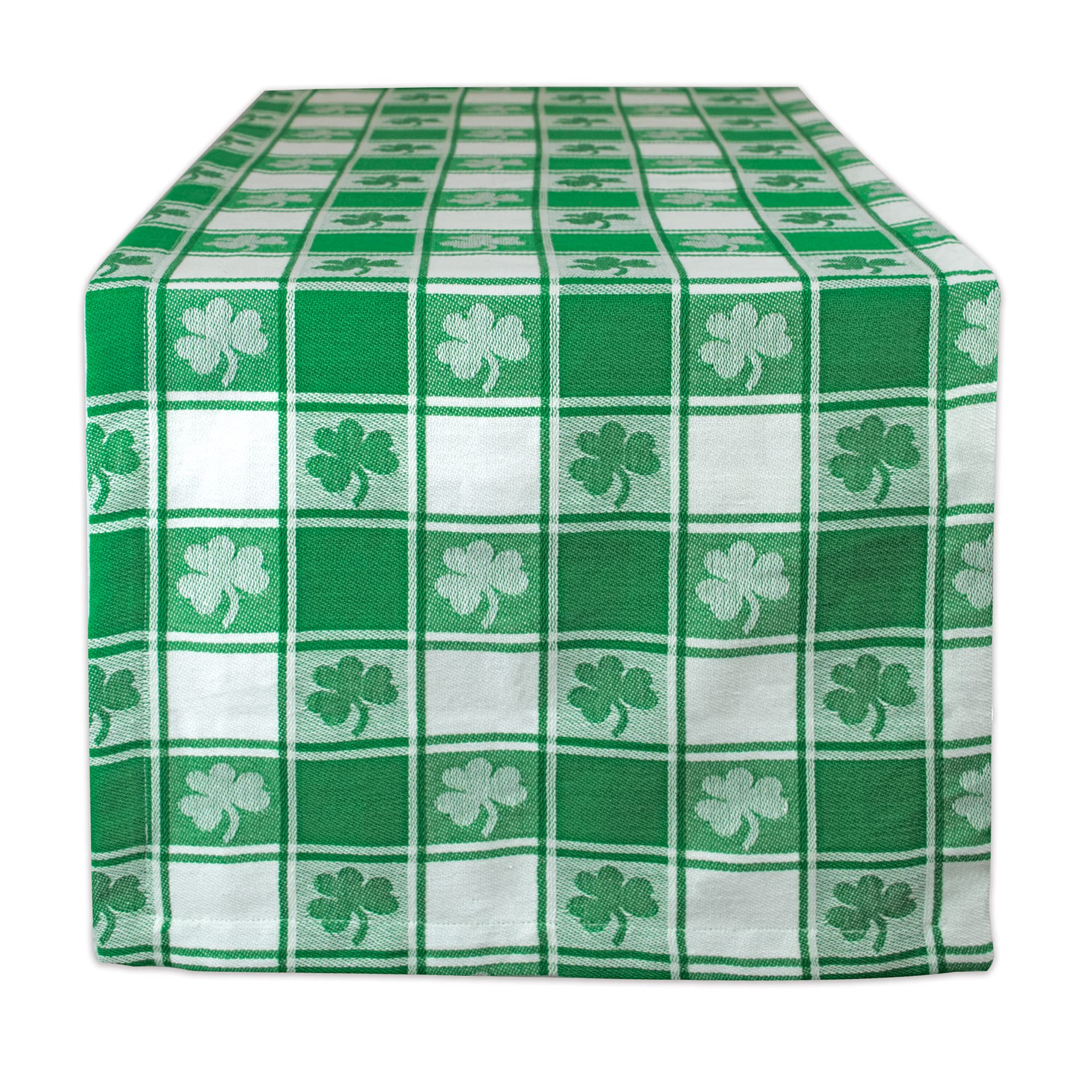 DII Shamrock Woven Check Tablecloth
