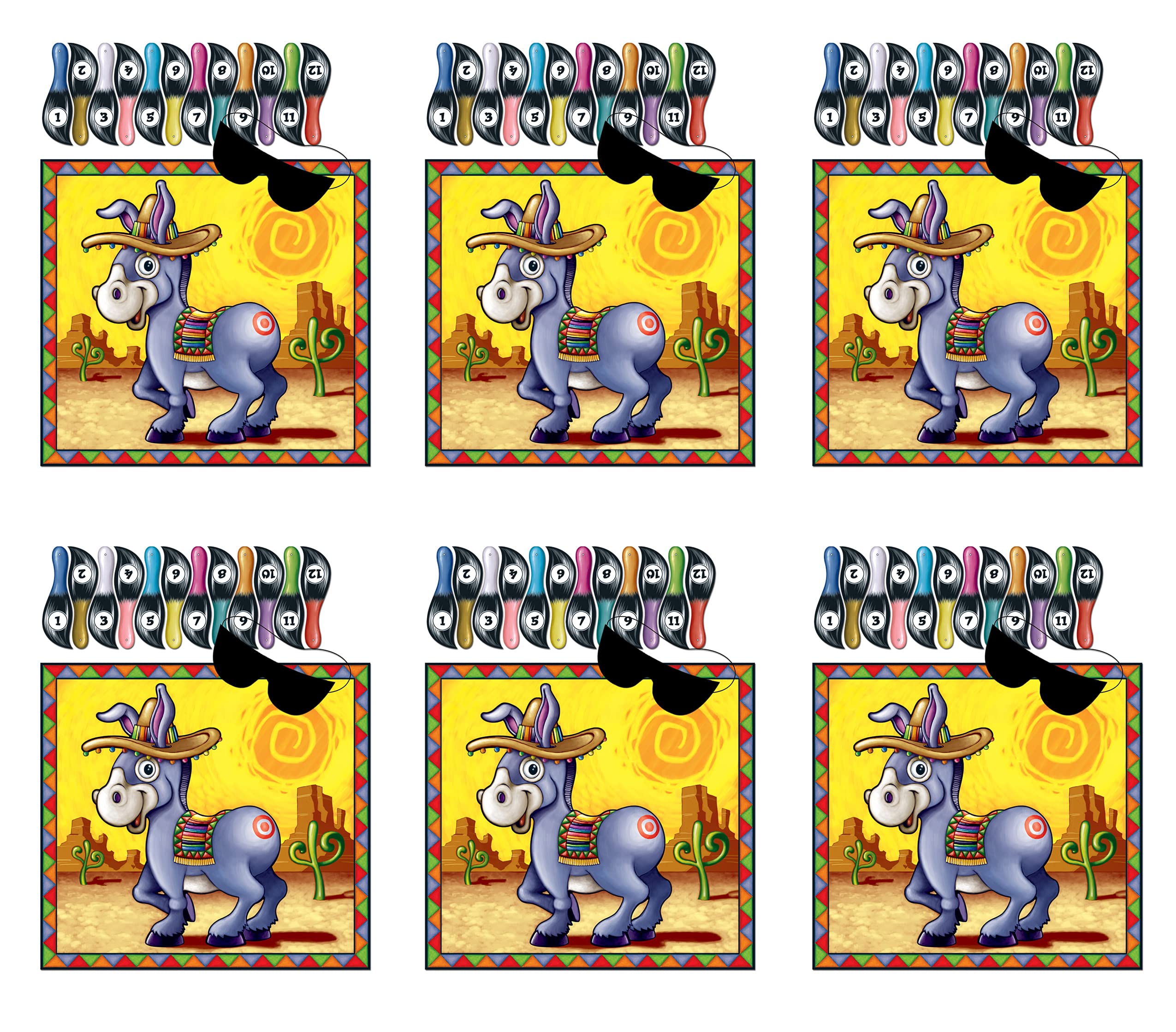 Donkey Game Party Accessory Pack Of 6