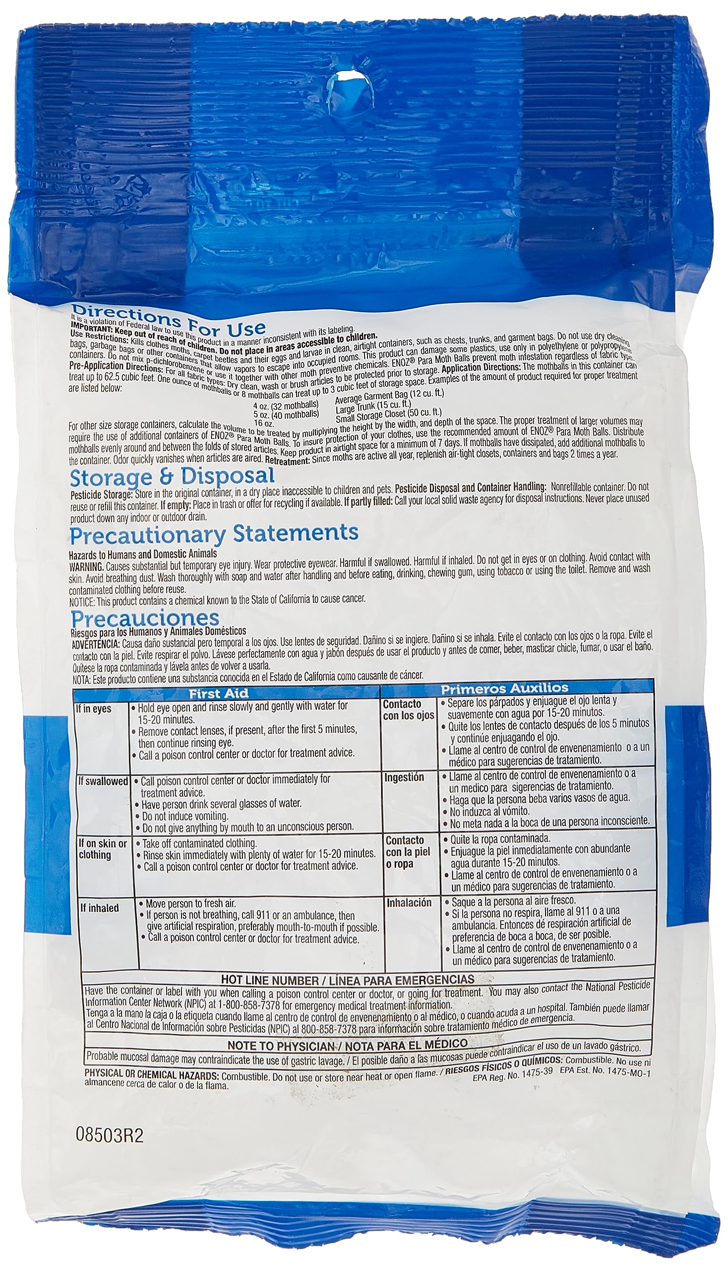 Willert Home Products E320.6T 20 Oz Pure Para Moth Ball Cello Wrapped