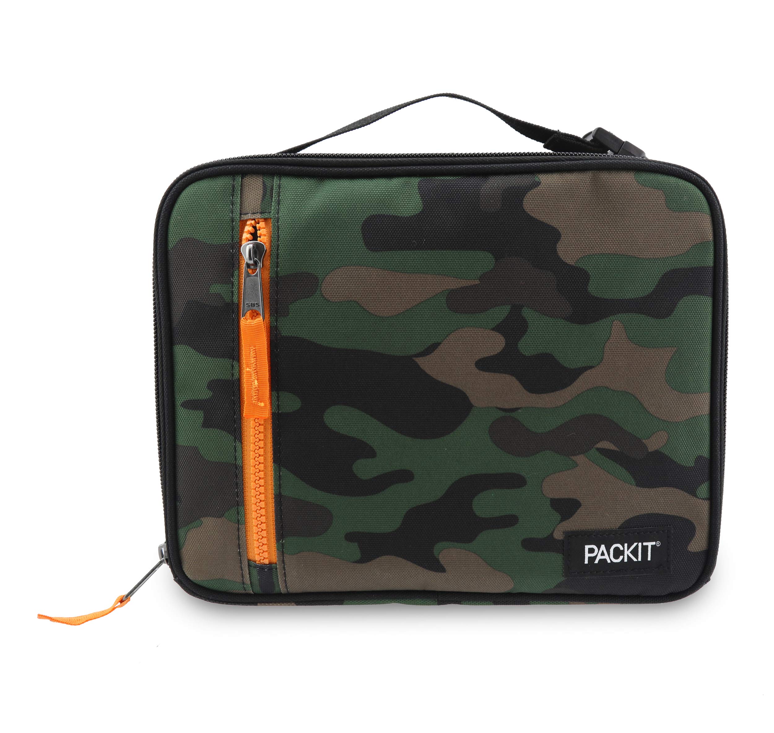 Packit Freezable Classic Lunch Box, Camo, Built With Ecofreeze Technology, Collapsible, Reusable, Zip Closure With Zip Front Poc