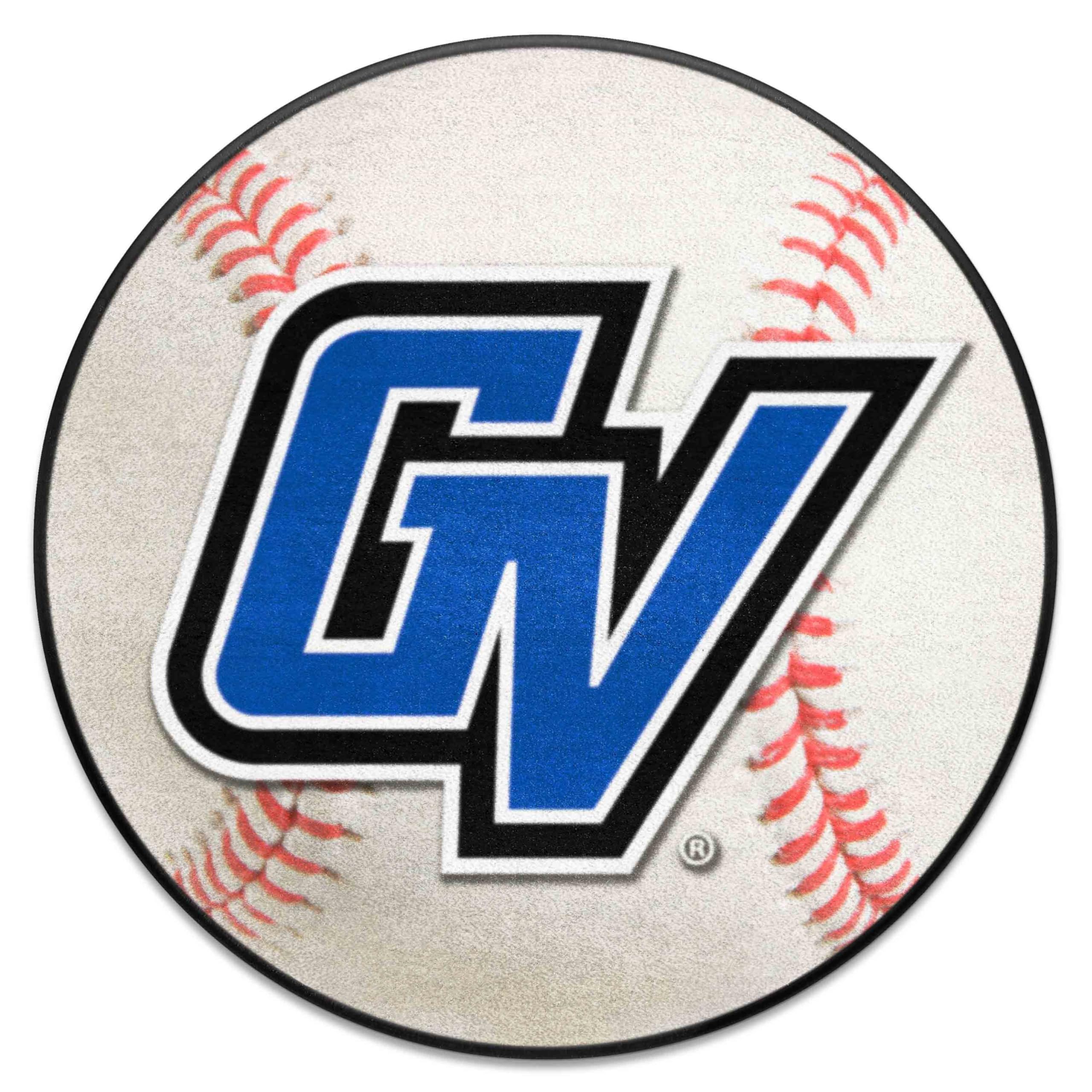 FANMATS 5023 Grand Valley State Lakers Baseball Shaped Accent Rug - 27in. Diameter