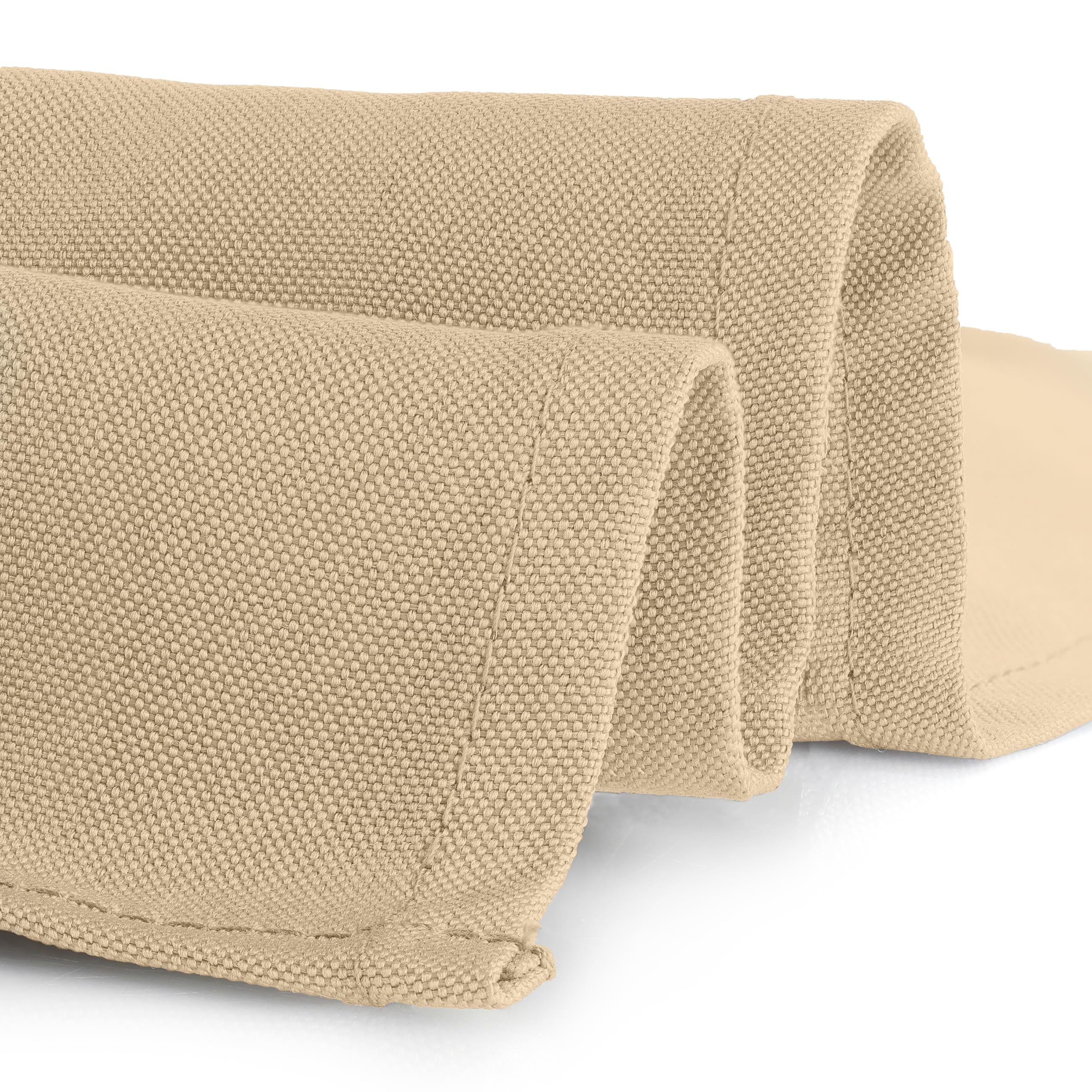 Gee Di Moda Square Tablecloth - 52 x 52 Inch Beige Table Cloth for Small Square or Round Tables - Heavy Duty Washable Fabric - f
