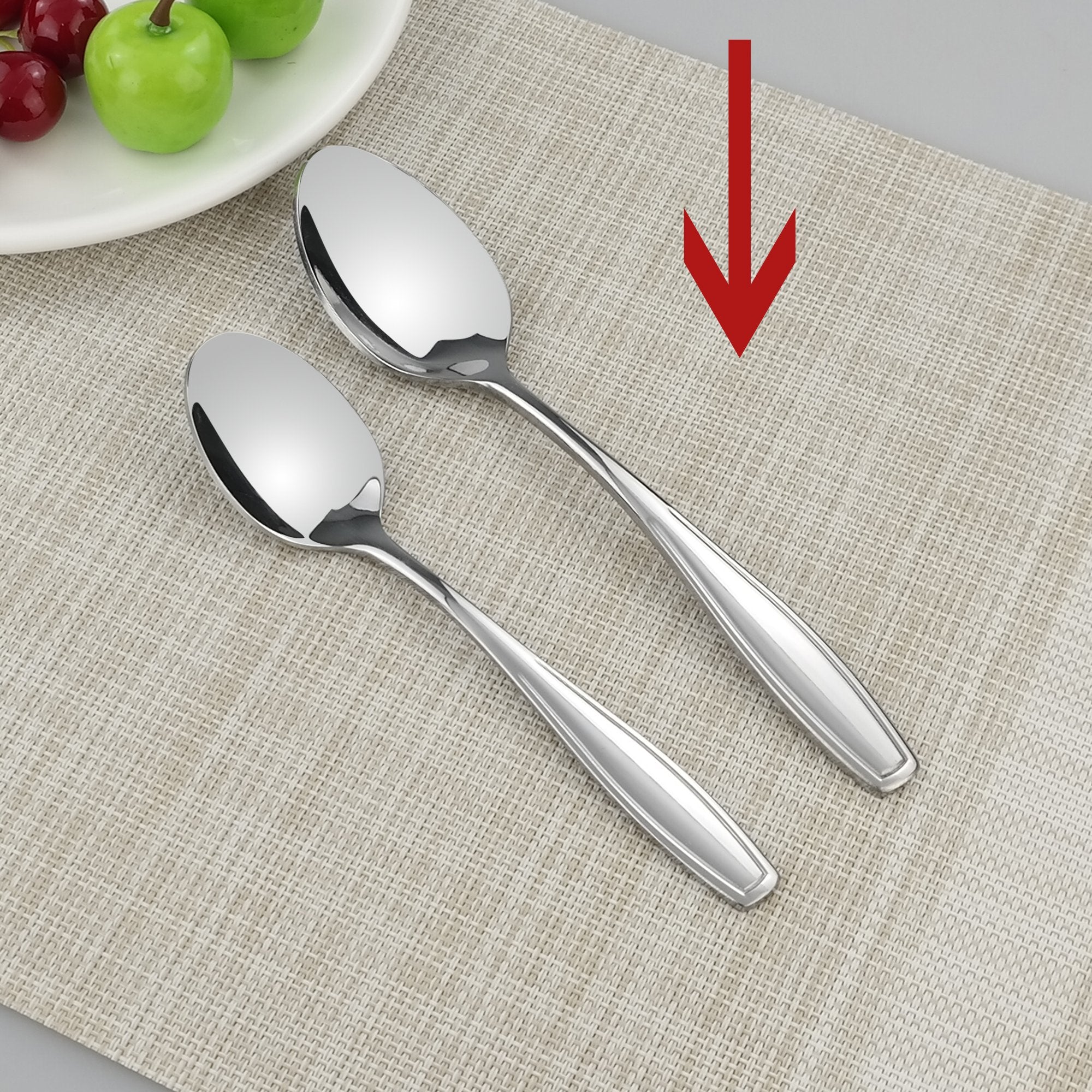 Pekky 12 Pieces Stainless Steel Dinner Table Spoon, 7.5-Inch