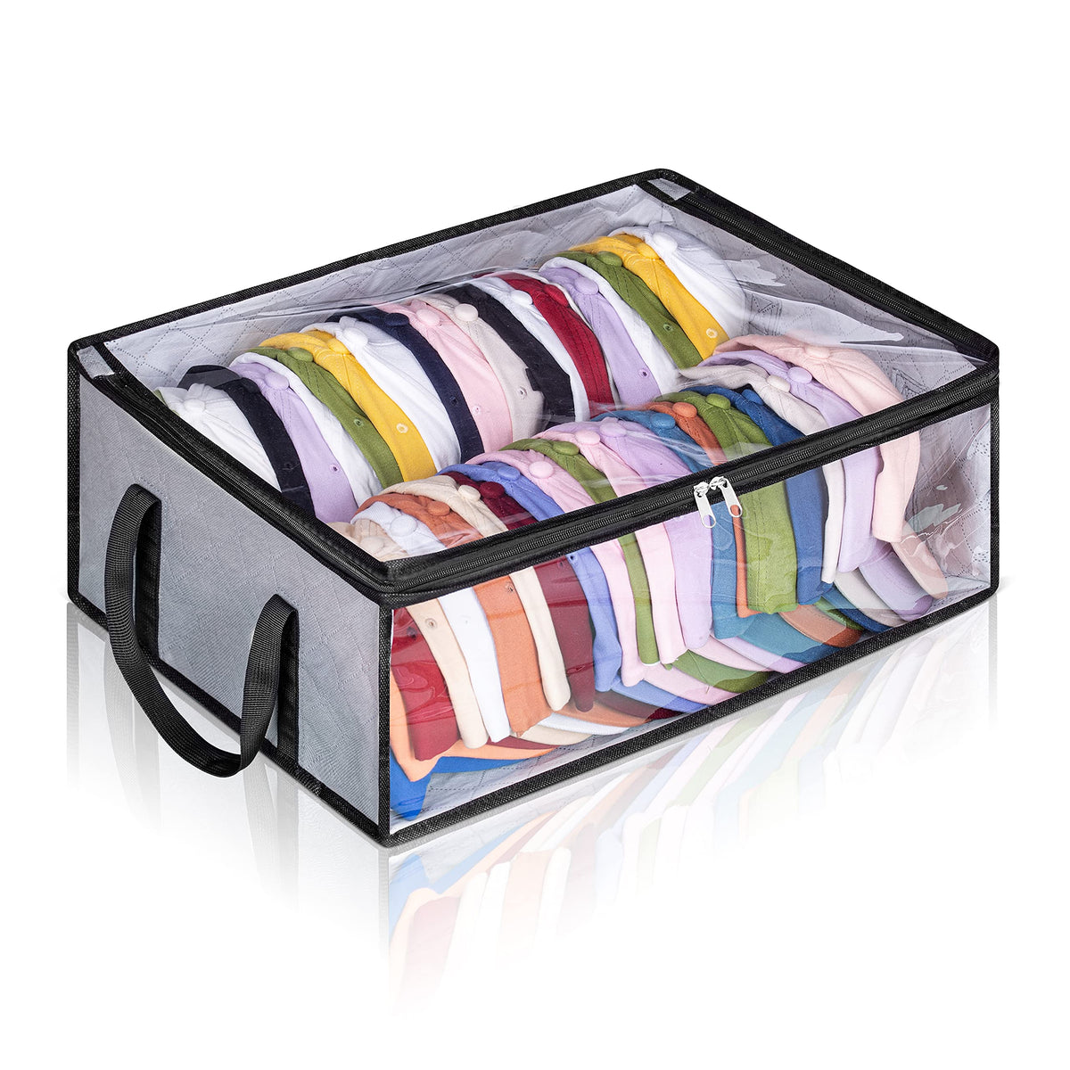 Aooda Hat Storage For Baseball Caps Organizer, Large Holds Up To 40 Hats Wide Organizer Closet Cap Holder, Grey