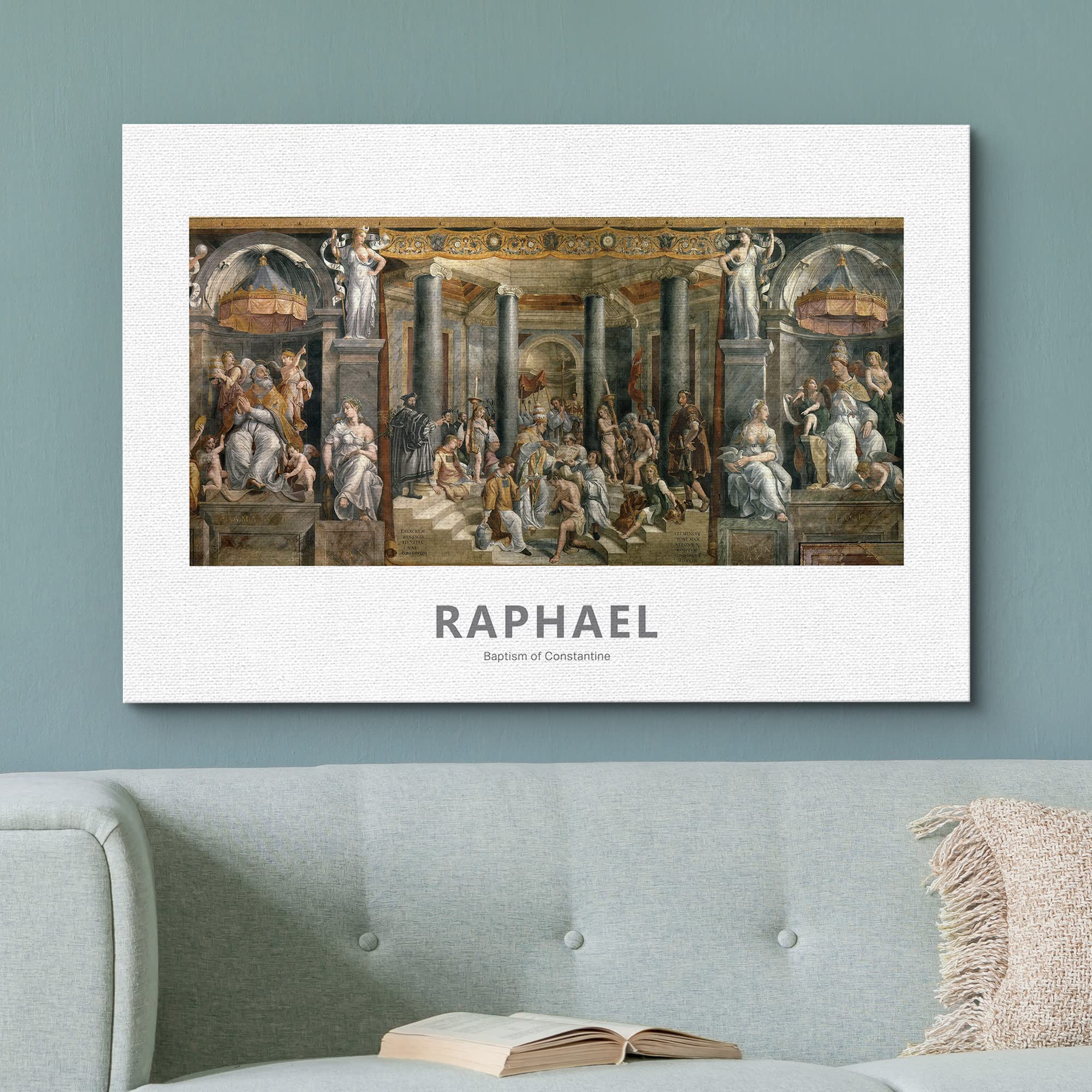 Wall26 Canvas Print Wall Art Baptism Of Constantine By Raphael Historic Cultural Illustrations Fine Art Traditional Colorful For