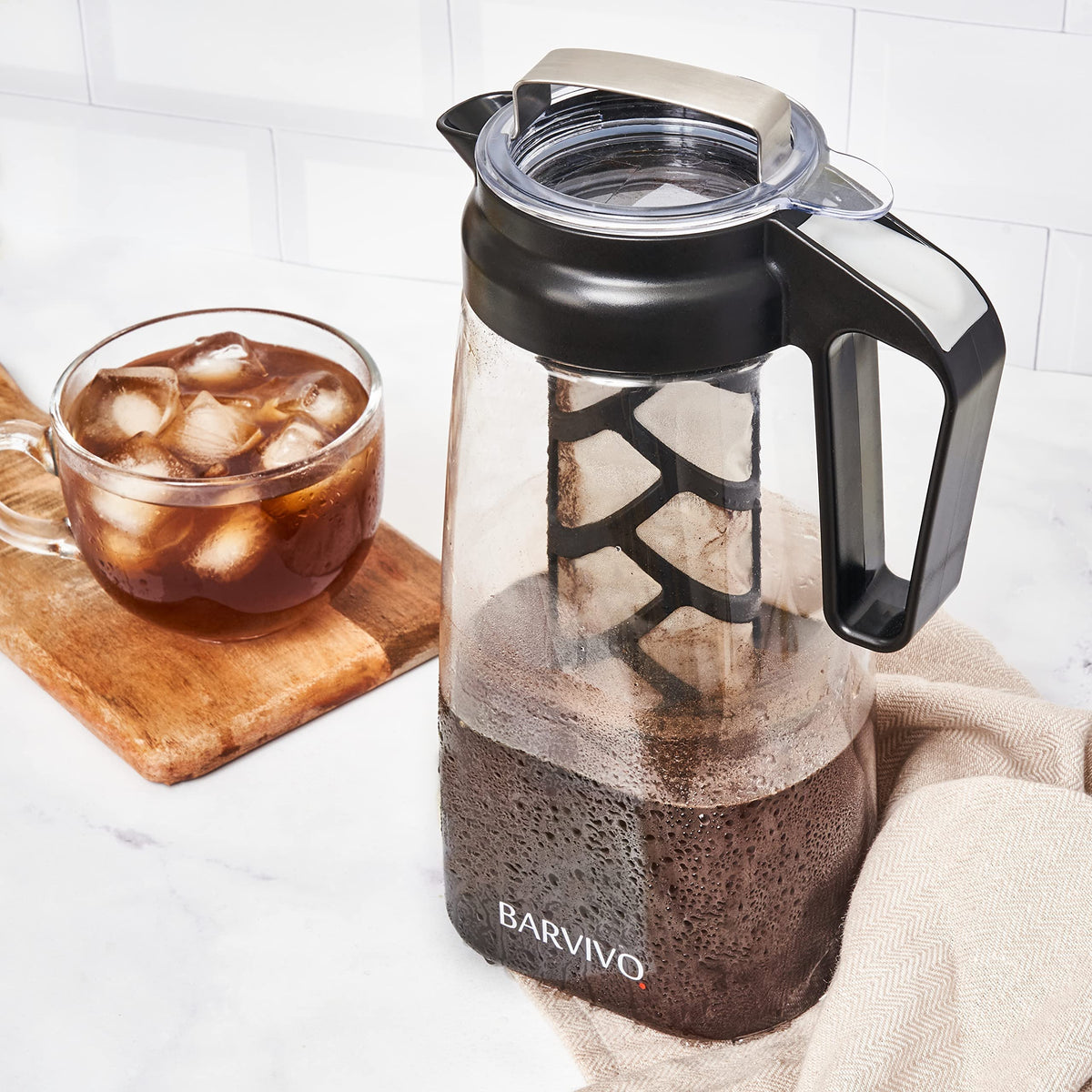 Barvivo Cold Brew Coffee Maker - Iced Coffee Maker, Cold Brew Pitcher ...