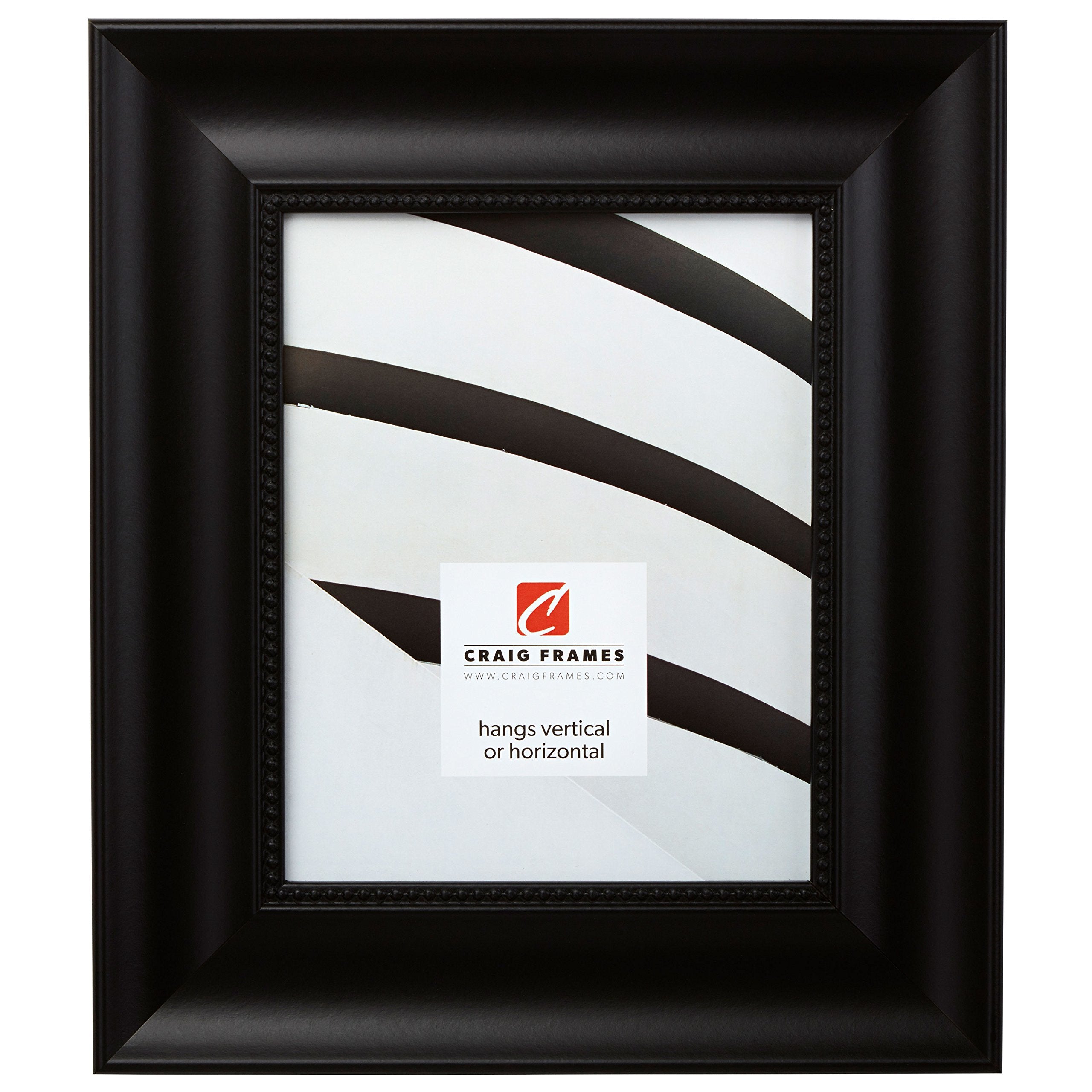 Craig Frames Lenox Ornate, Traditional Black Picture Frame, 8 by 10-Inch