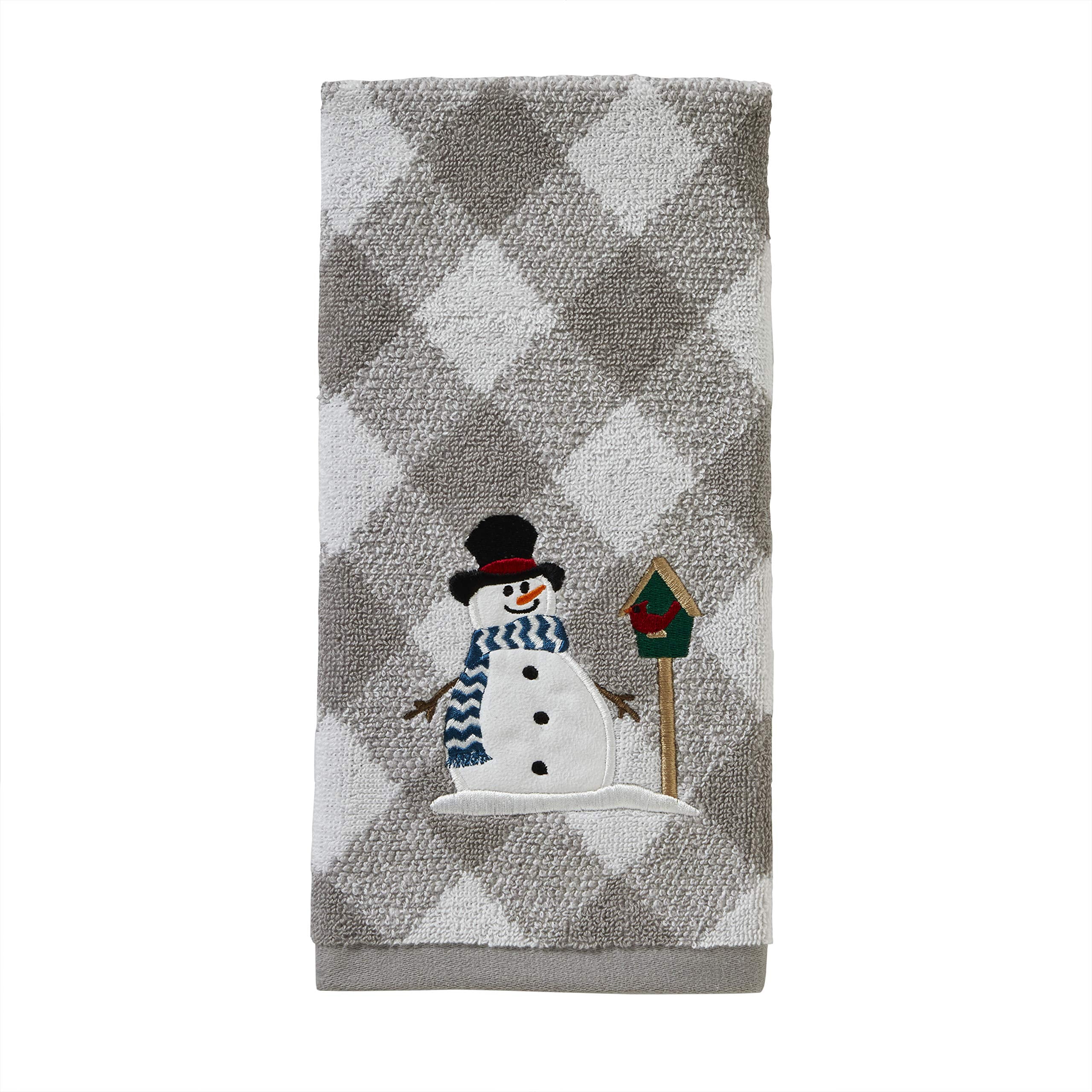 Skl Home Snowman & Birdhouse Hand Towel Set, Gray