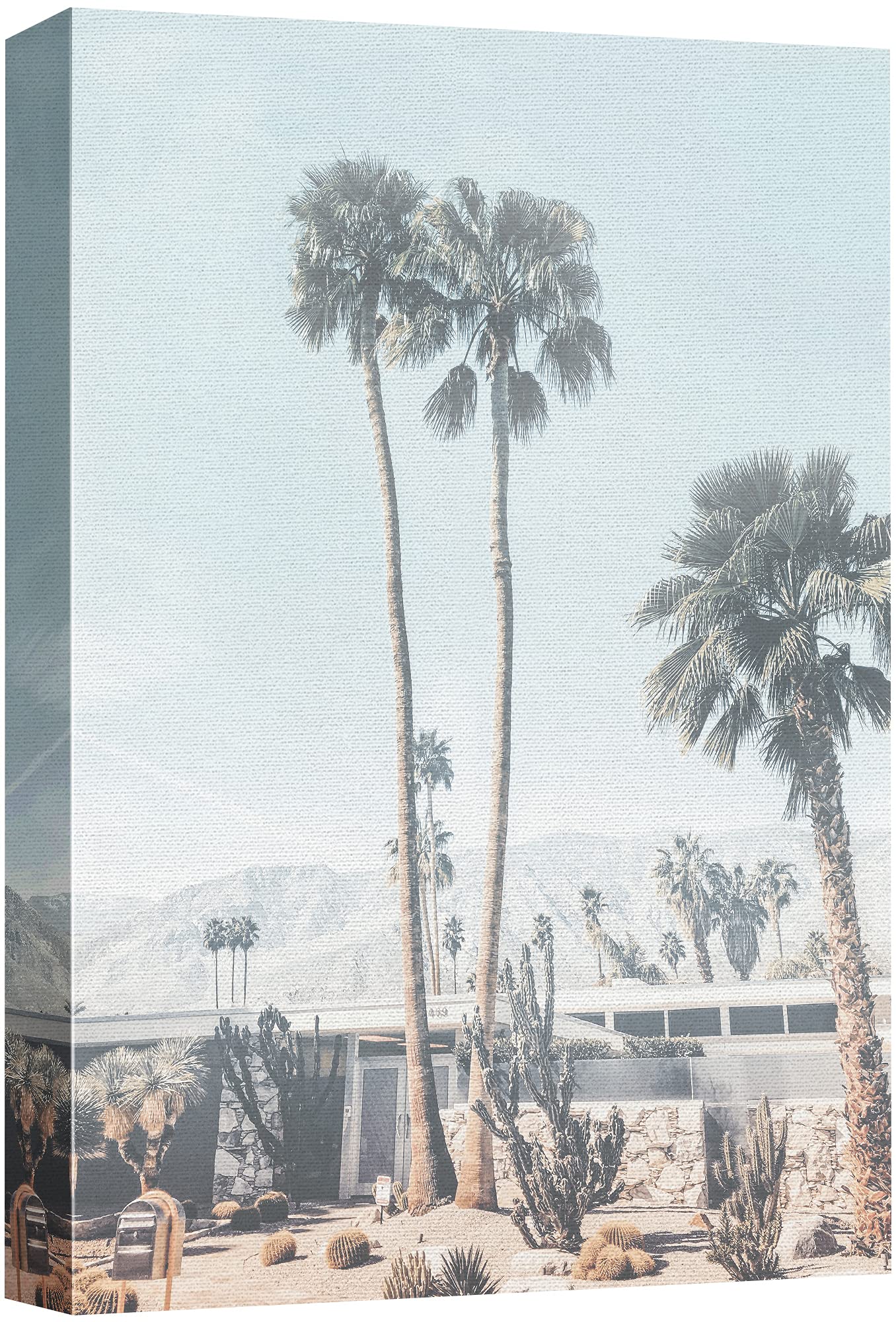 Signford Canvas Print Wall Art Mid-Century Modern Home With Trees Nature Wilderness Photography Modern Art Rustic Landscape Colo