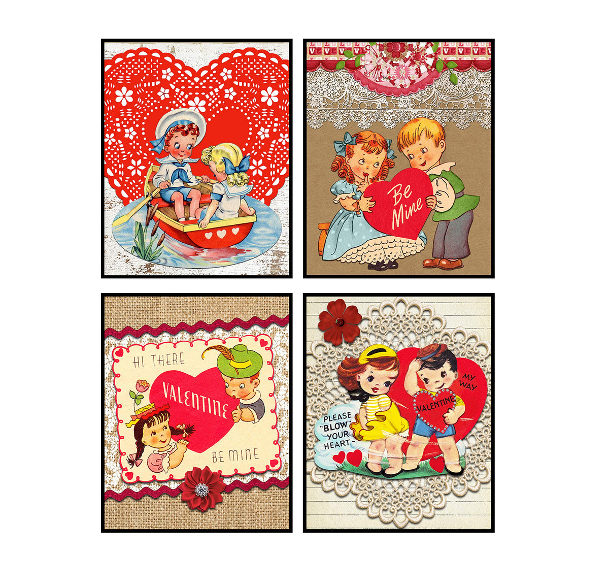 Silly Goose Gifts Valentine'S Day Art Print Wall Art Sets (Children)