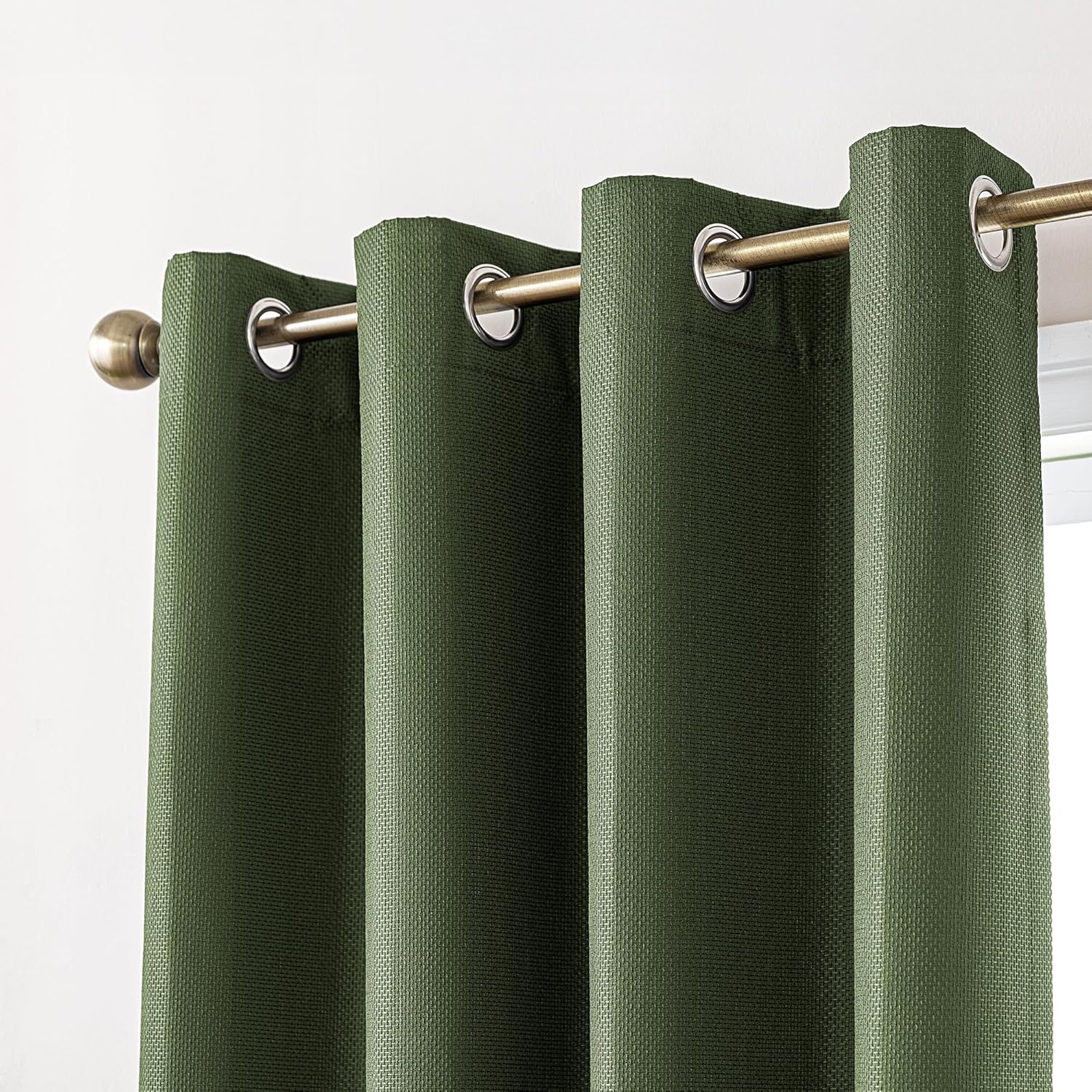 Printed Modern Farmhouse Blackout Curtains for living Room - Sage Green