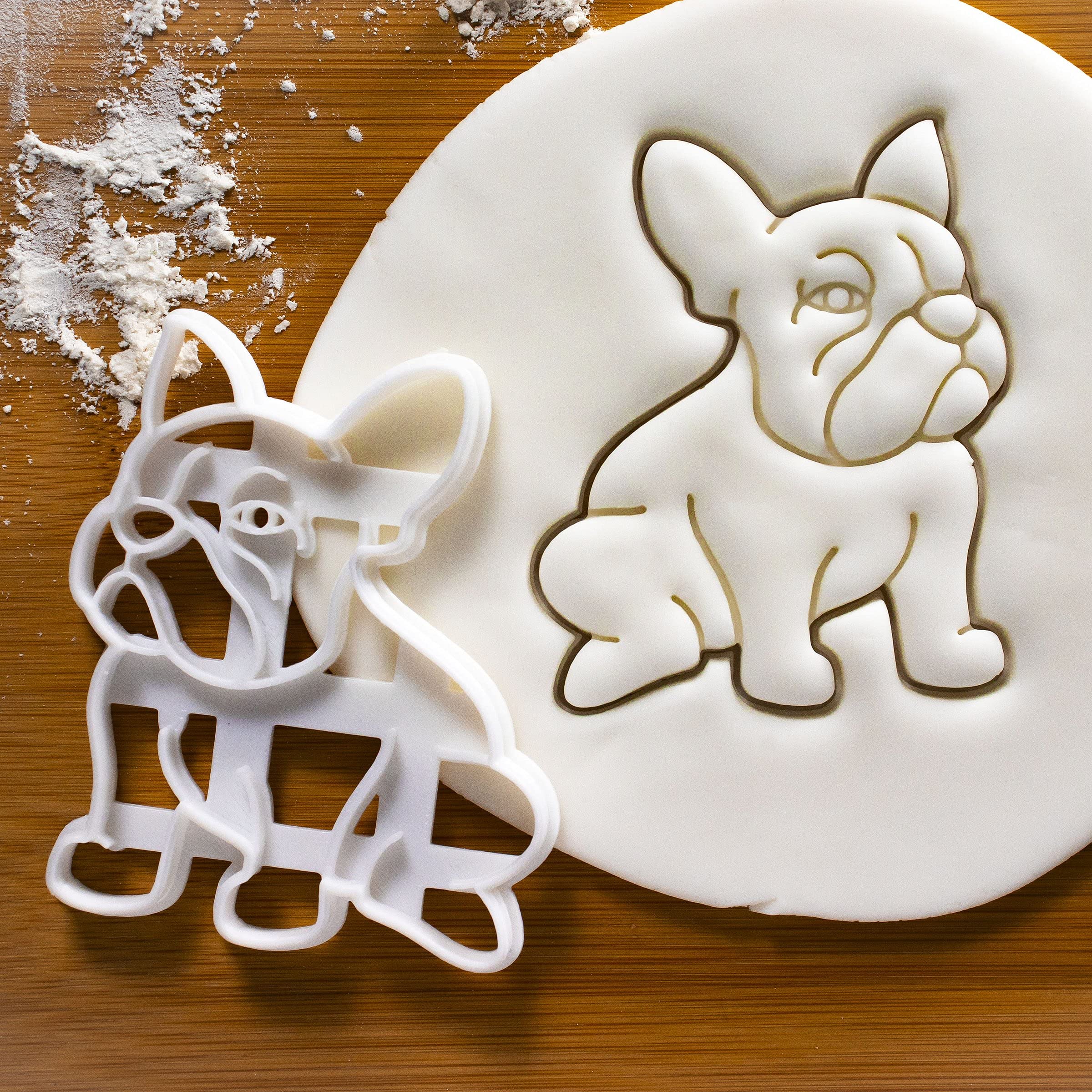 Set Of 2 French Bulldog Cookie Cutters (Designs: Body & Face), 2 Pieces - Bakerlogy