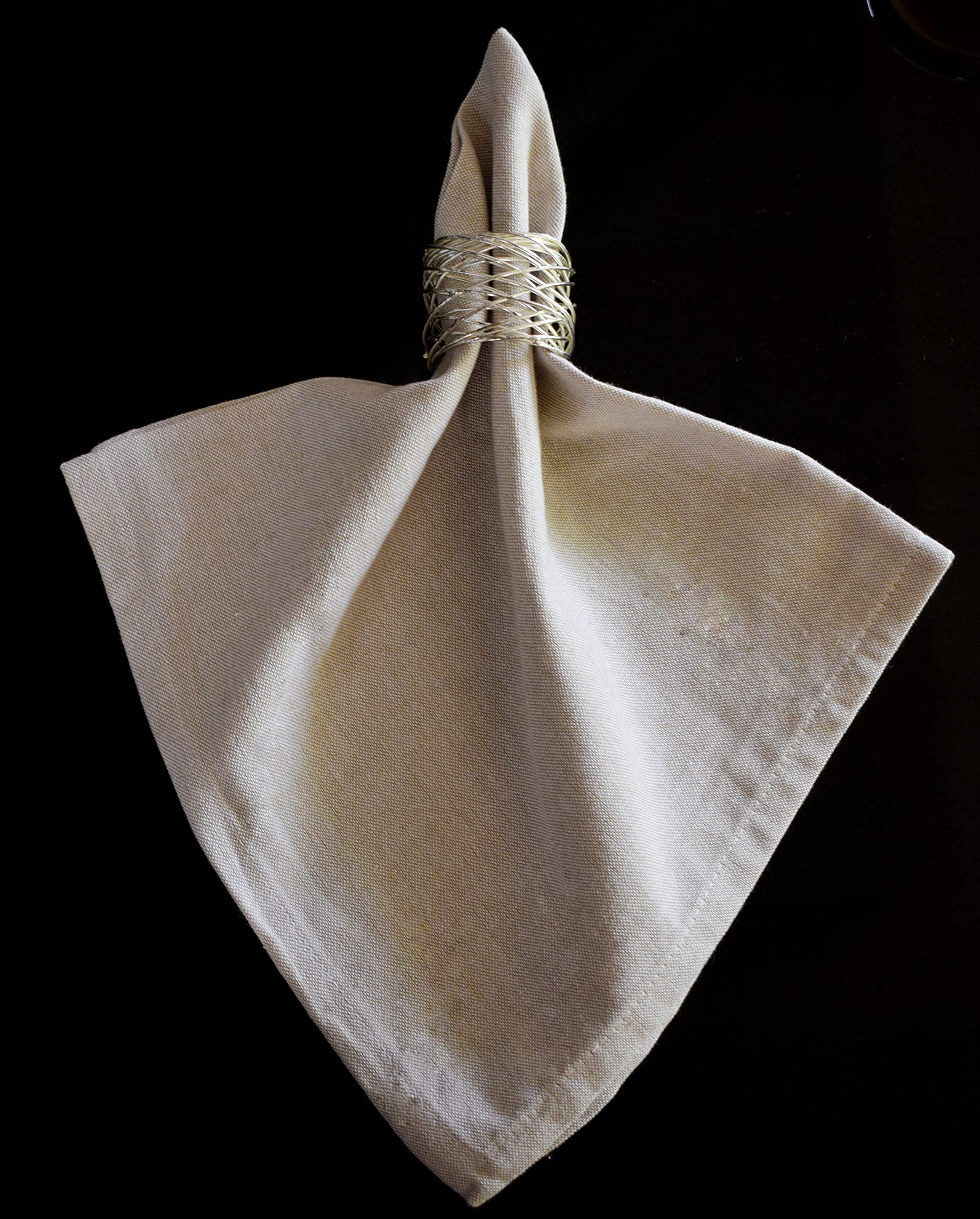 Yourtablecloth Chambray Cloth Napkins-Set Of 6 (Natural, 20 X 20)