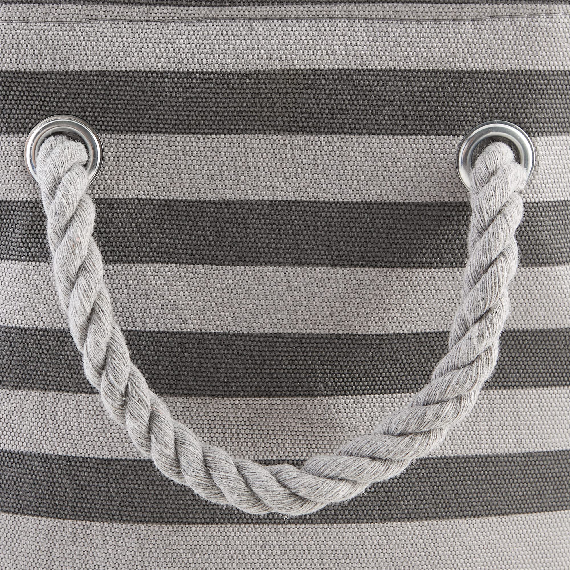 Bone Dry Pet Storage Collection Striped Paw Patch Bin  Medium Rectangle  Gray