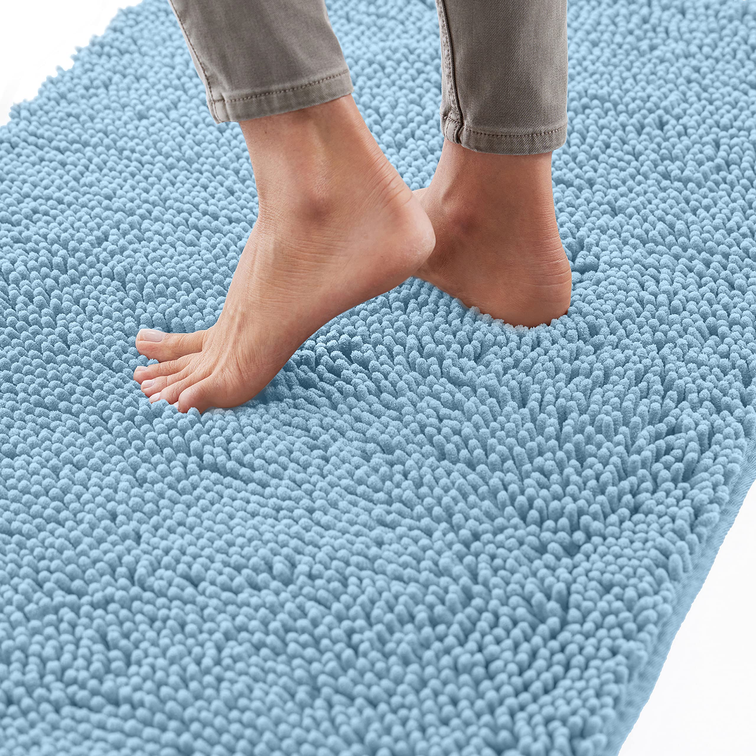 Gorilla Grip Bath Rug Mat 36X24, Thick Soft Absorbent Chenille, Rubber Backing Quick Dry Microfiber Mats, Machine Washable Rugs