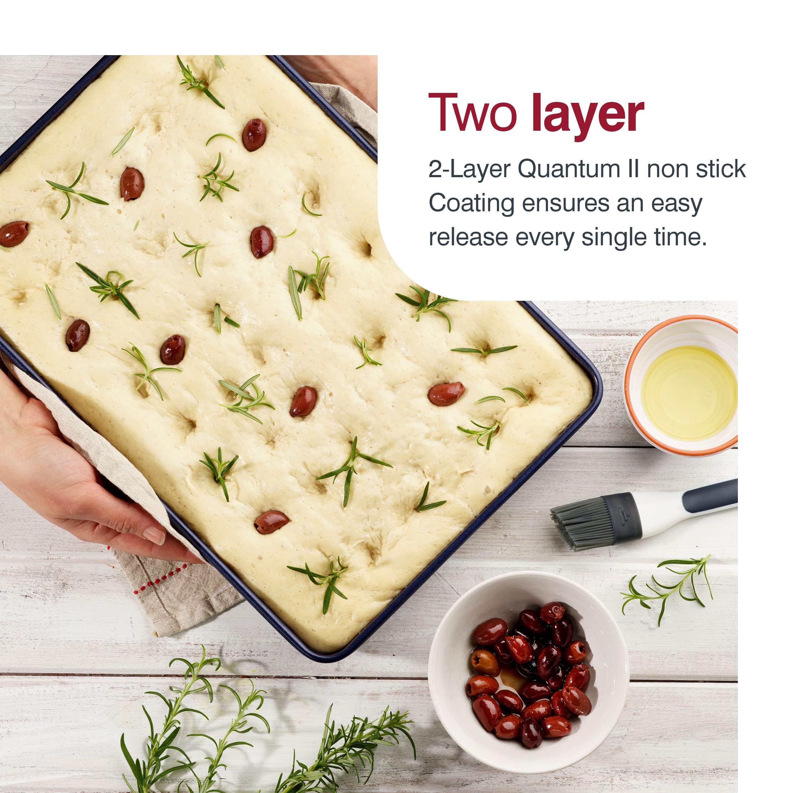 Zyliss Non-Stick Baking Tray, Carbon Steel, 37cm x 27cm, Dark Blue, Model E980191, Dishwasher Safe, 5 Year Guarantee
