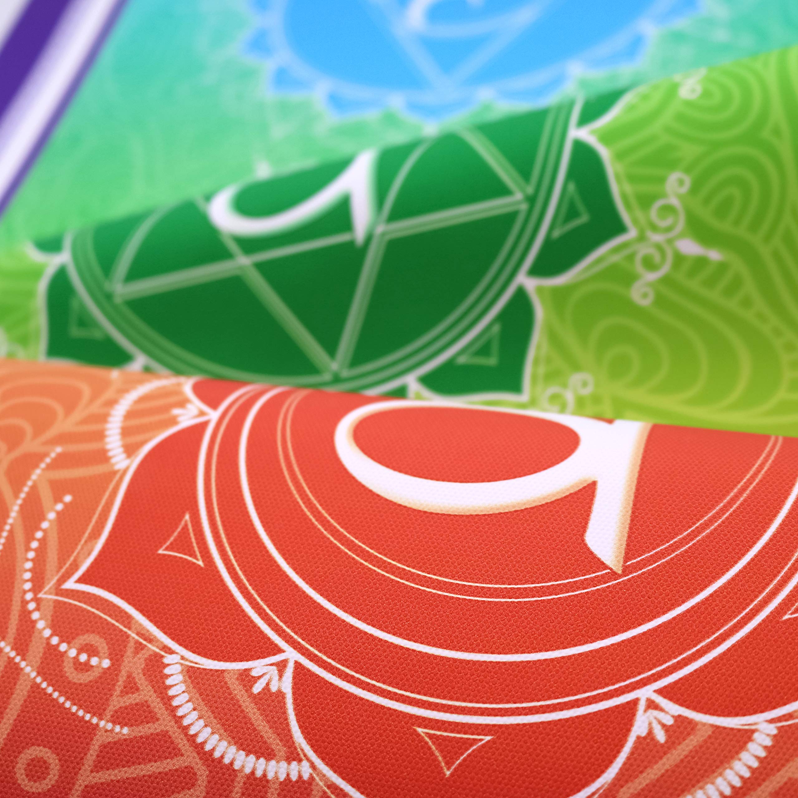 Weroute Large 7 Chakra Mandala Hanging Tapestry Yoga Meditation Banner Scroll Wood Frame Poster Wall Decor Painting14 X 53''