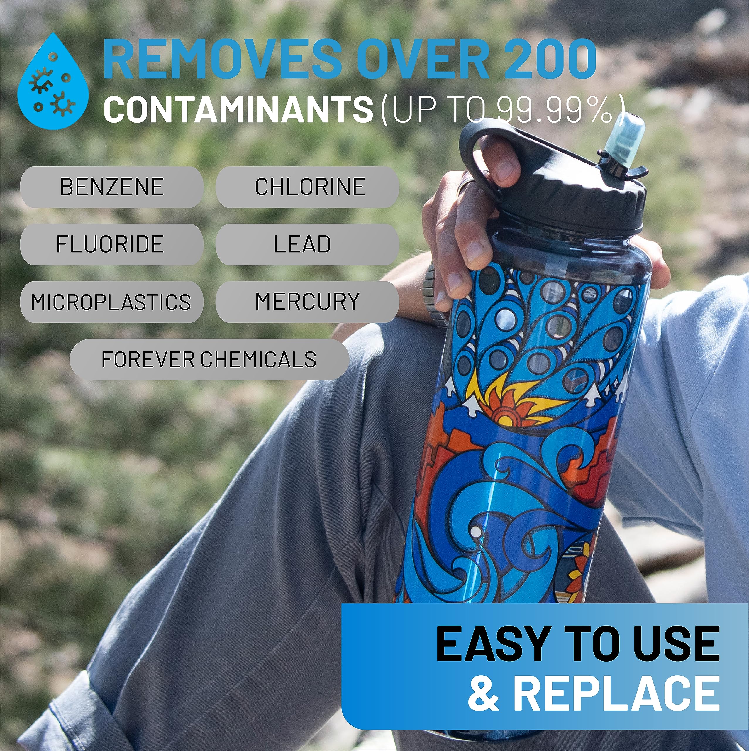 Epic Water Filters Nalgene Og Water Bottle With Filter, Usa Made, Bpa Free, Removes 99.99% Tap Water Contaminants, Forever Chemi