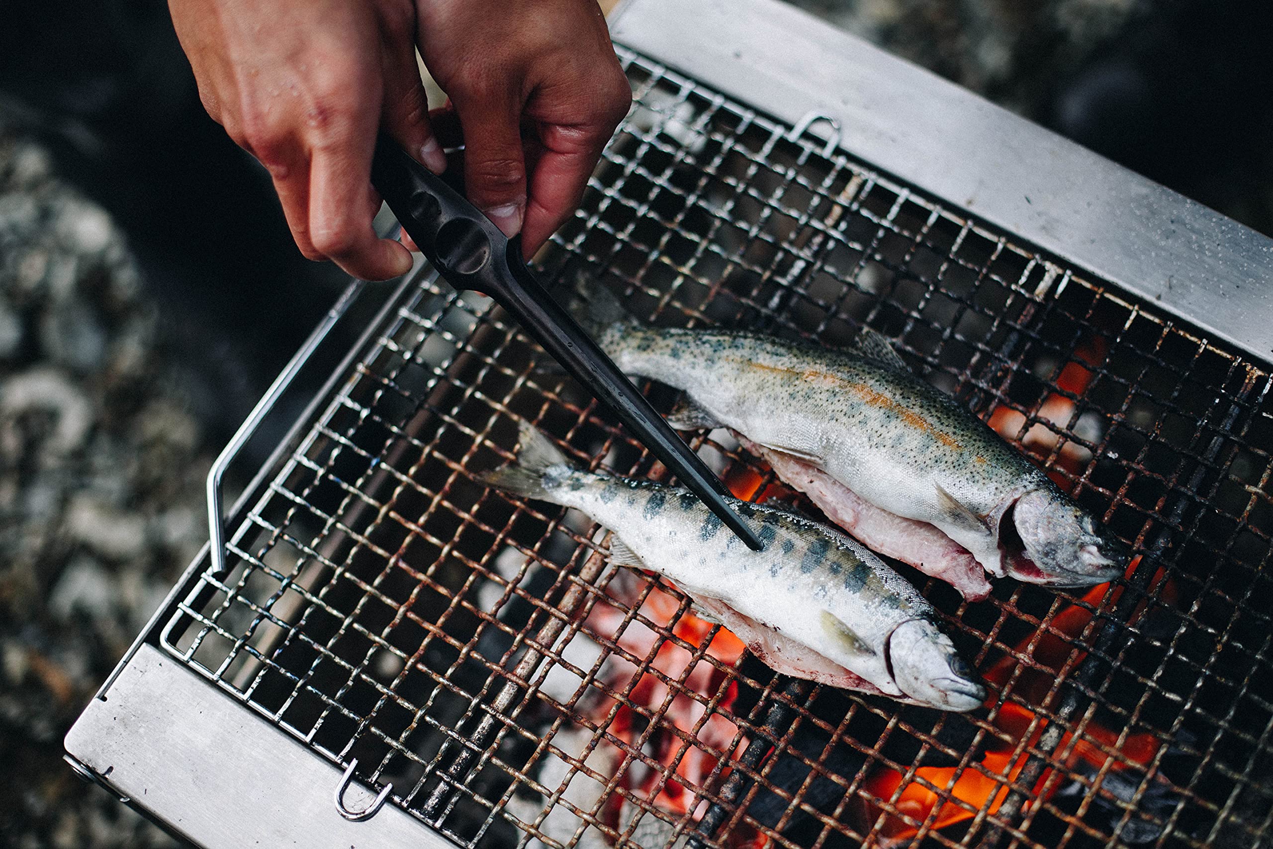 Snow Peak Pitts Cs-370 Stainless Steel Tongs, For Bbqs, Tapered Design, Corrosion Resistant, Outdoor Camping