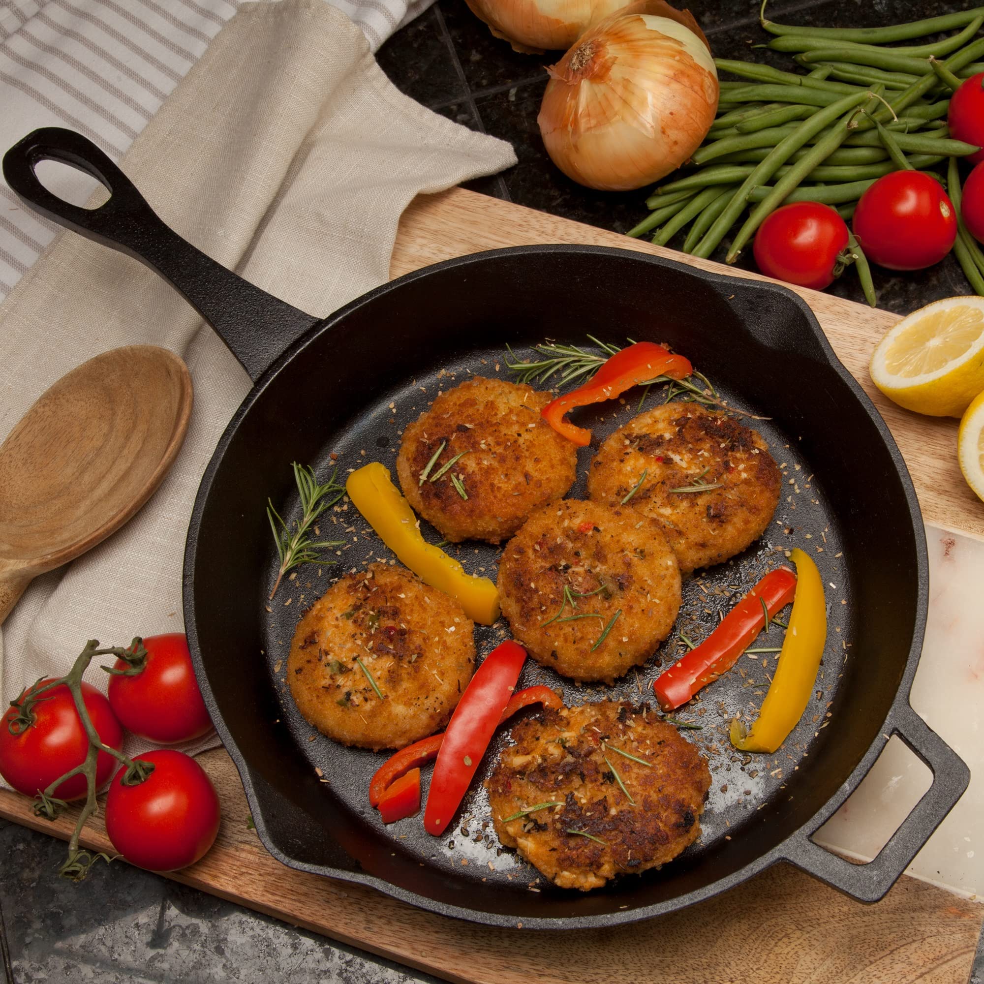 Bayou Classic 2-pc Cast Iron Skillet Set - 12-in  14-in