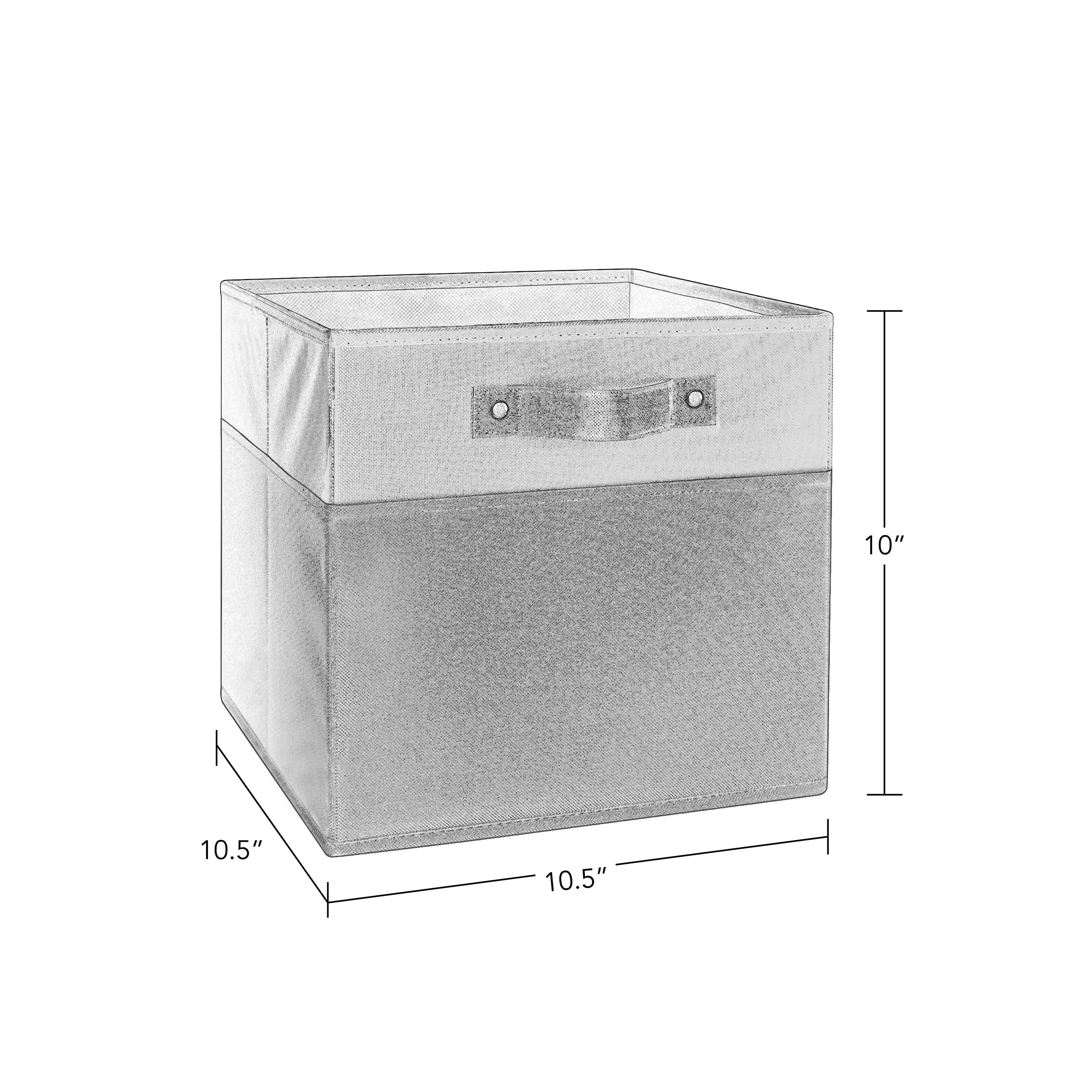 Riverridge Kids 2Pc 10.5In Two-Tone Folding Storage Bin Set - Taupe