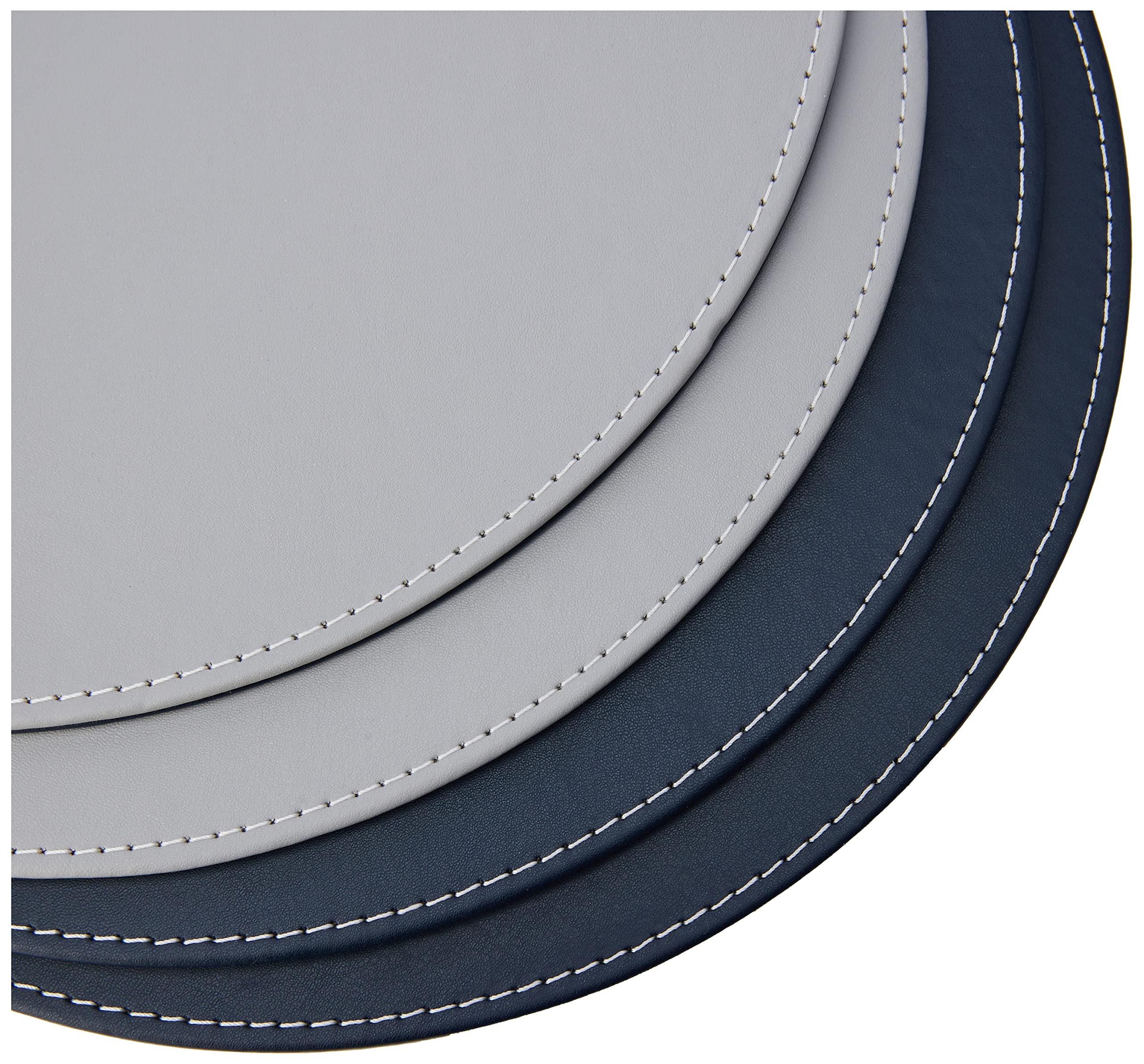 Creative Tops Round Placemats, 29 Cm, Grey/Navy 4