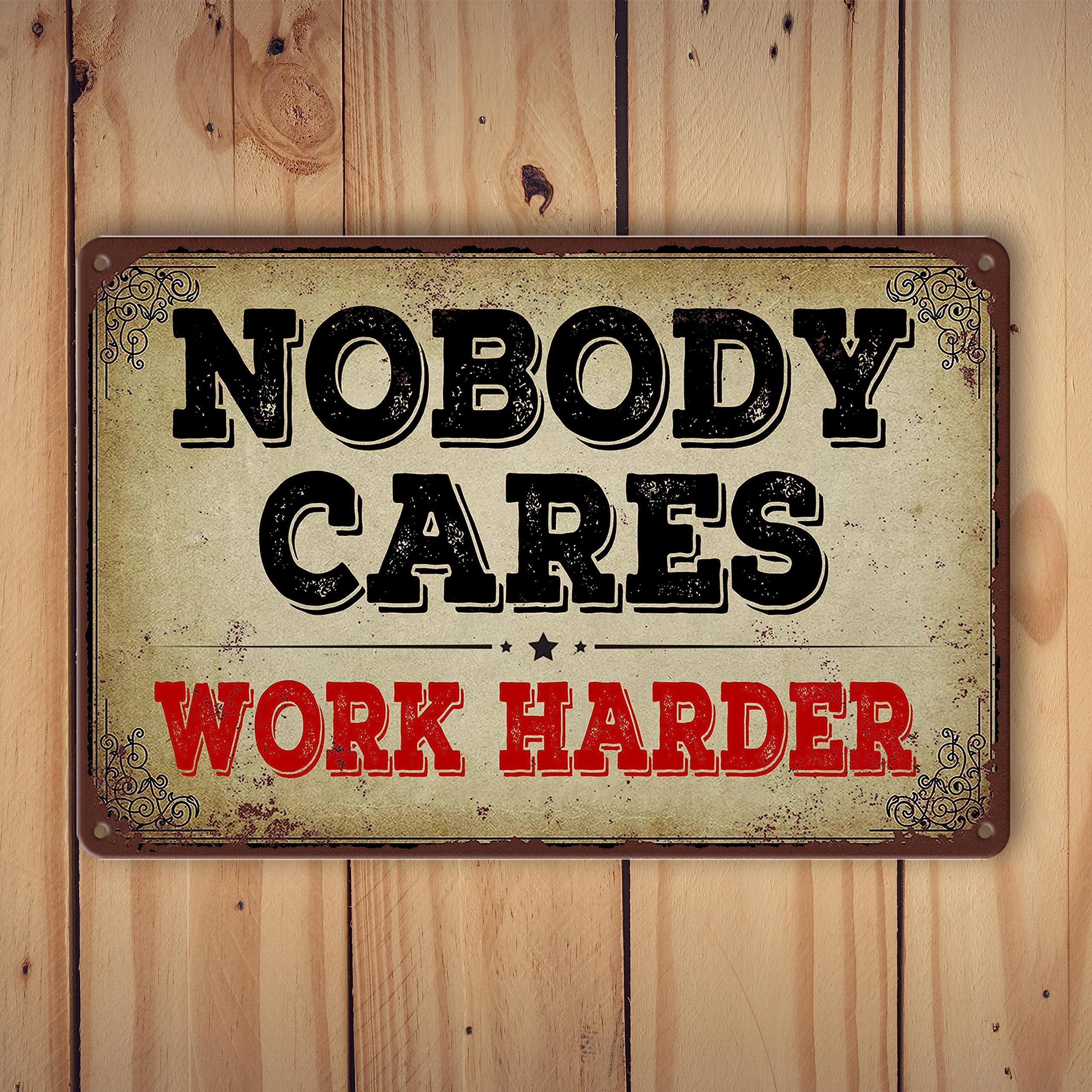 Gym Posters For Home Gym Nobody Cares Work Harder Gym Tin Sign Wall Art Metal Gym Decor Boxing Poster Funny Garage Gym Decor Mot