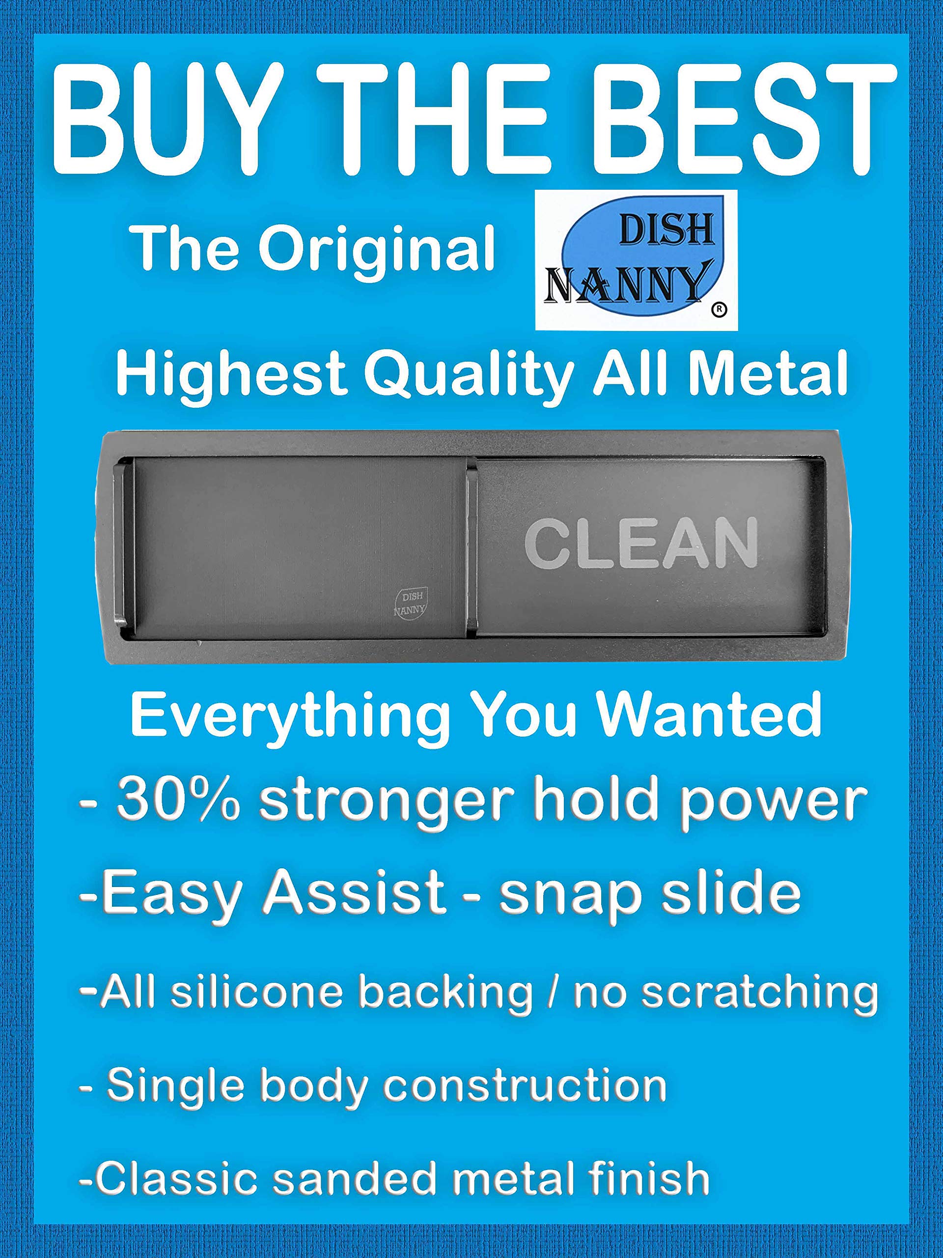 Premium Limited Edition Dishwasher Magnet Clean Dirty For A Unique And Stylish Look (Black Stainless)