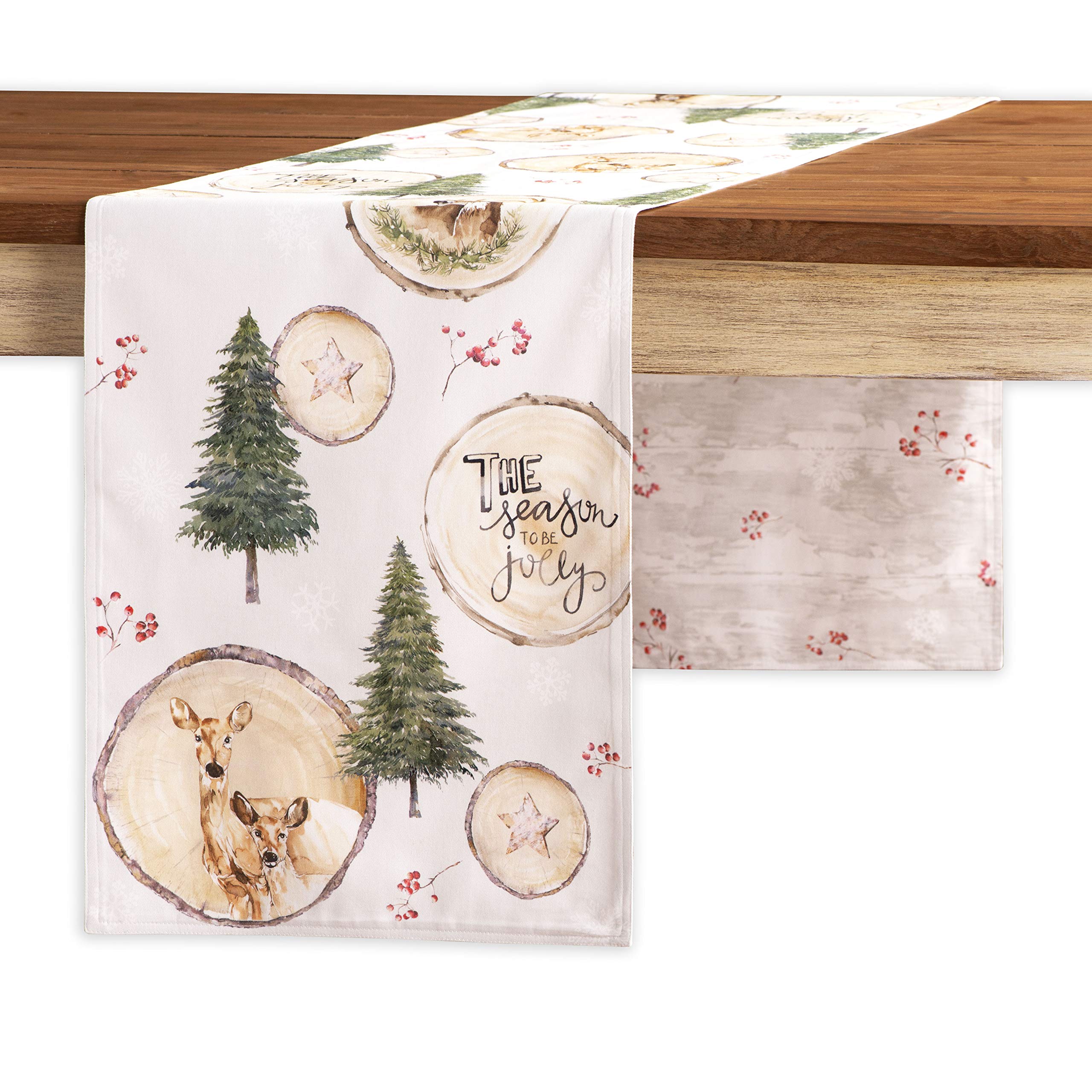 Maison D' Hermine Table Runner 100% Cotton 14.50Inch X 72Inch Decorative Table Runners, Dining, Kitchen, Parties & Camping, Moun
