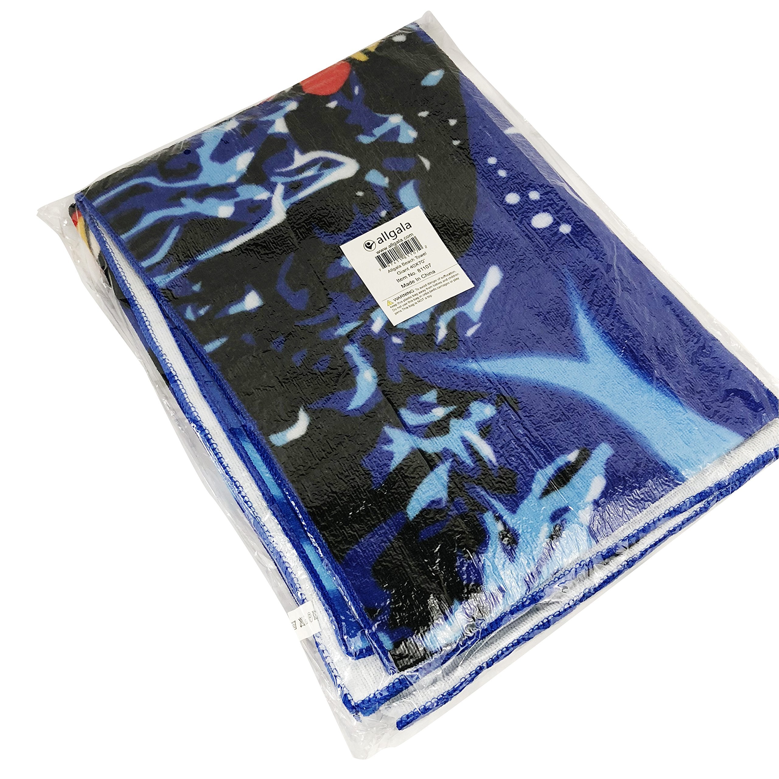 Allgala Oversize 40''X70'' Microfiber Beach Towel, Dolphin-Bt81107